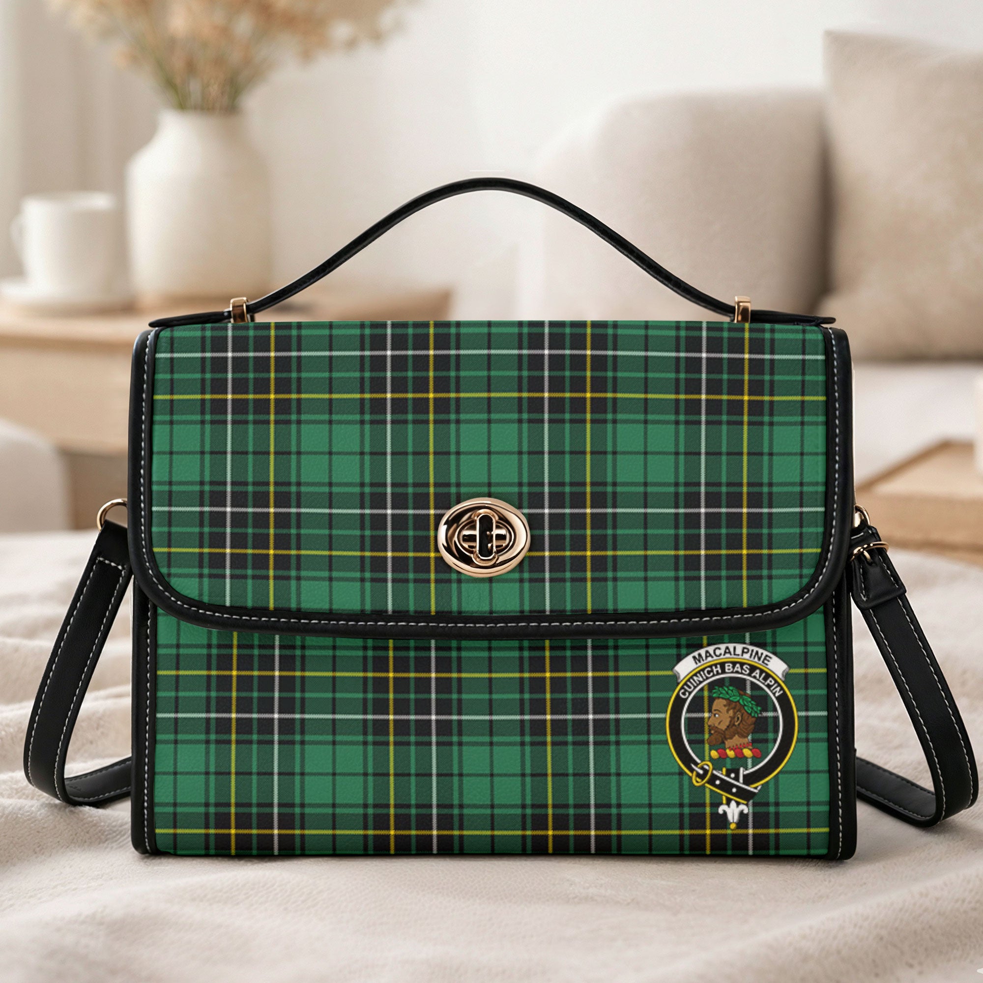 MacAlpine Ancient Tartan Crest Satchel Bag