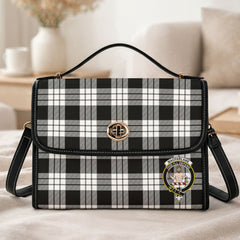 MacFarlane Black - White Tartan Crest Satchel Bag