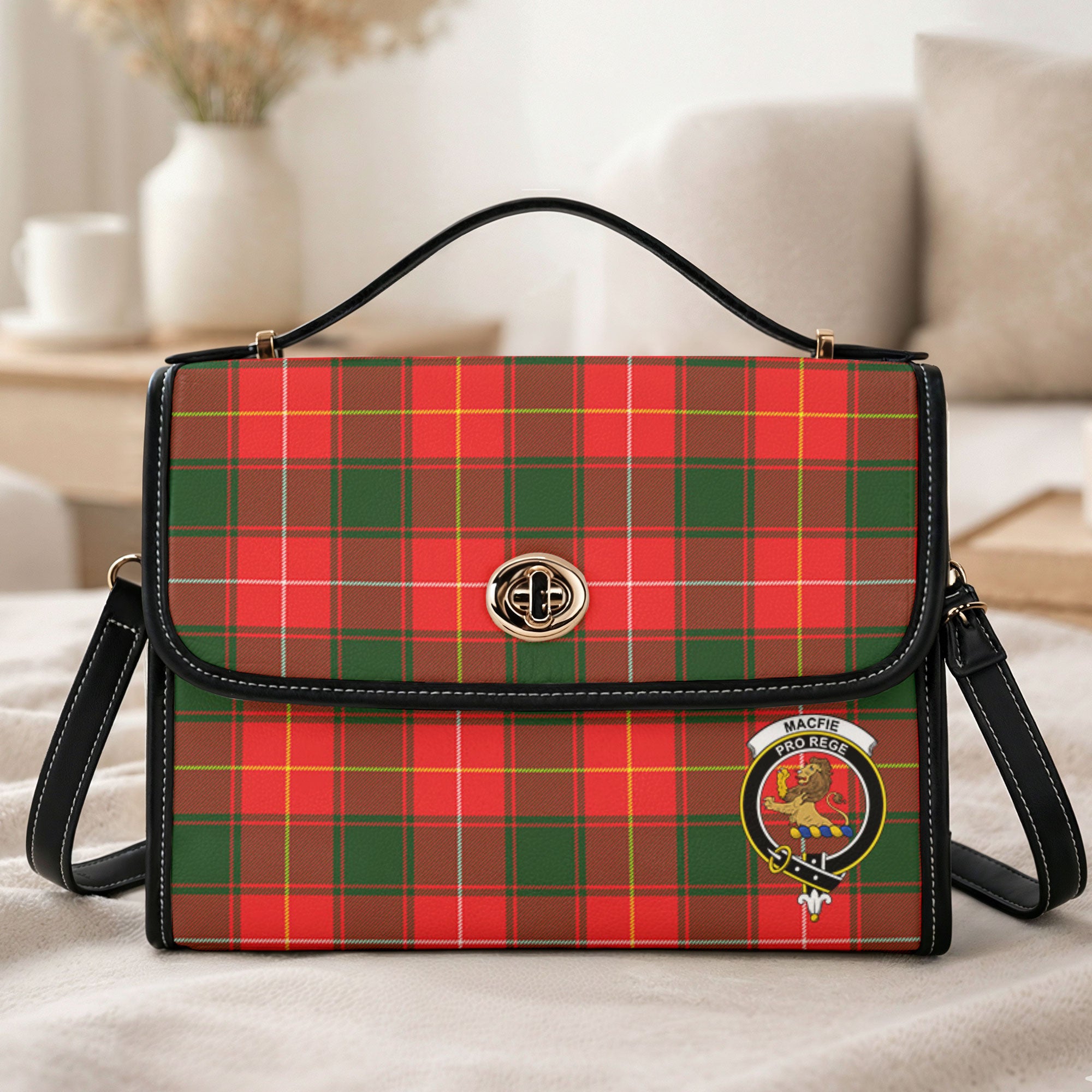 MacFie Tartan Crest Satchel Bag