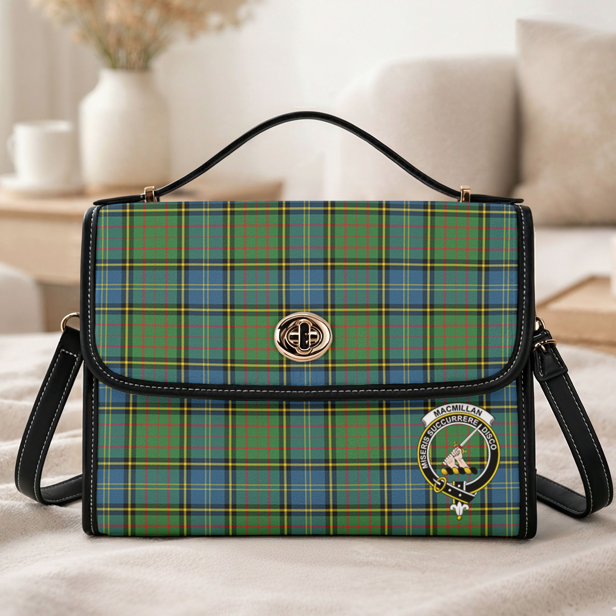 MacMillan Hunting Ancient Tartan Crest Satchel Bag