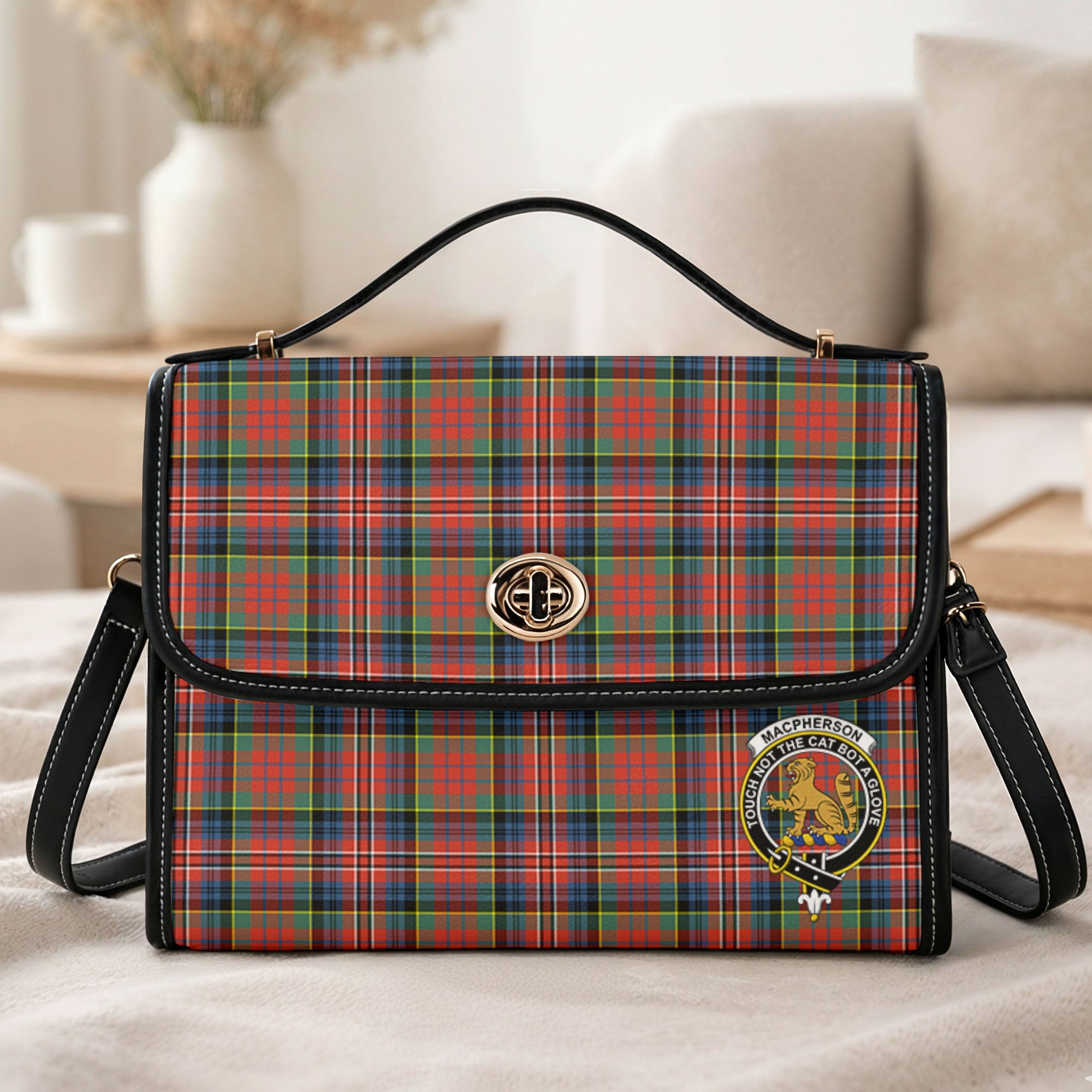 MacPherson Ancient Tartan Crest Satchel Bag