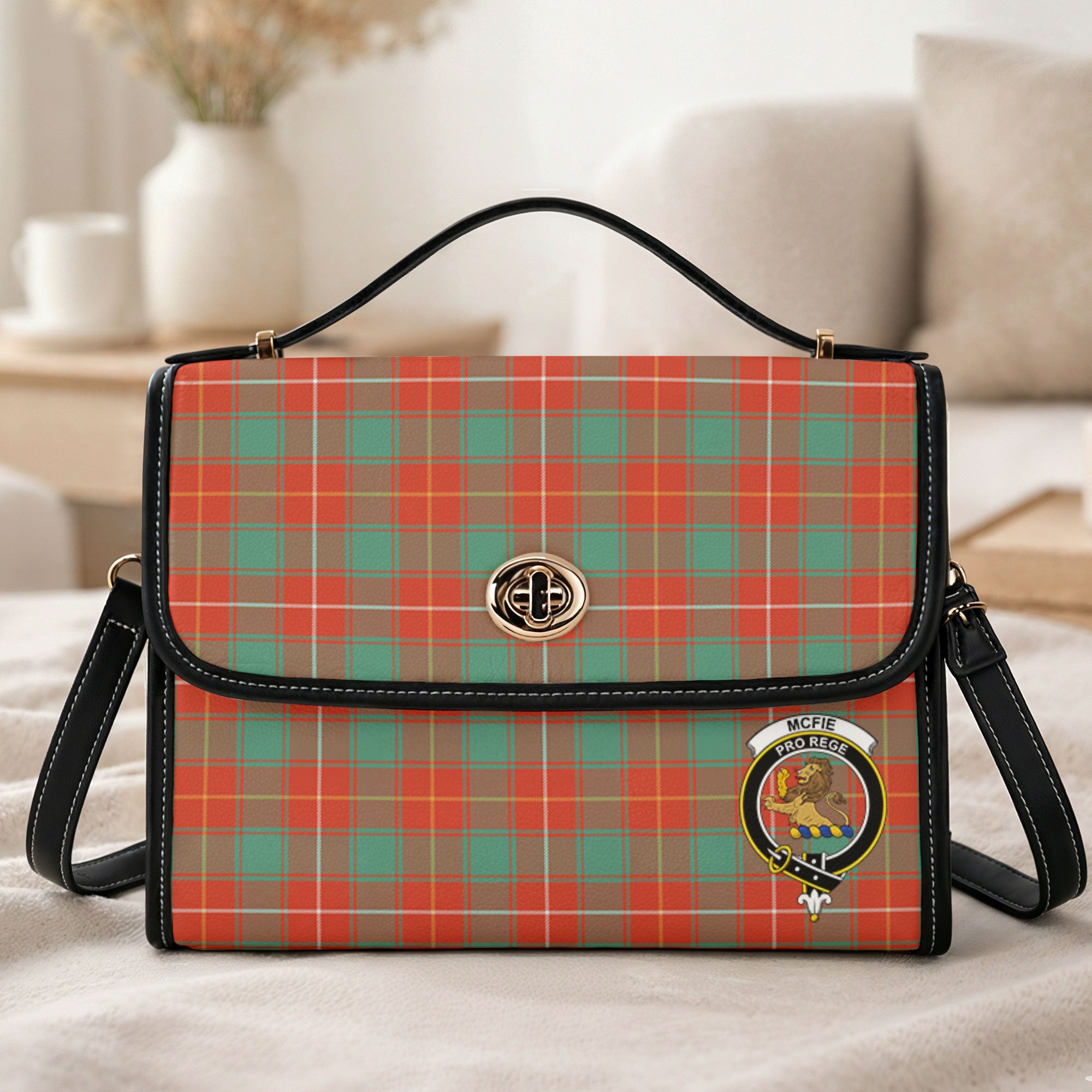 McFie Ancient Tartan Crest Satchel Bag