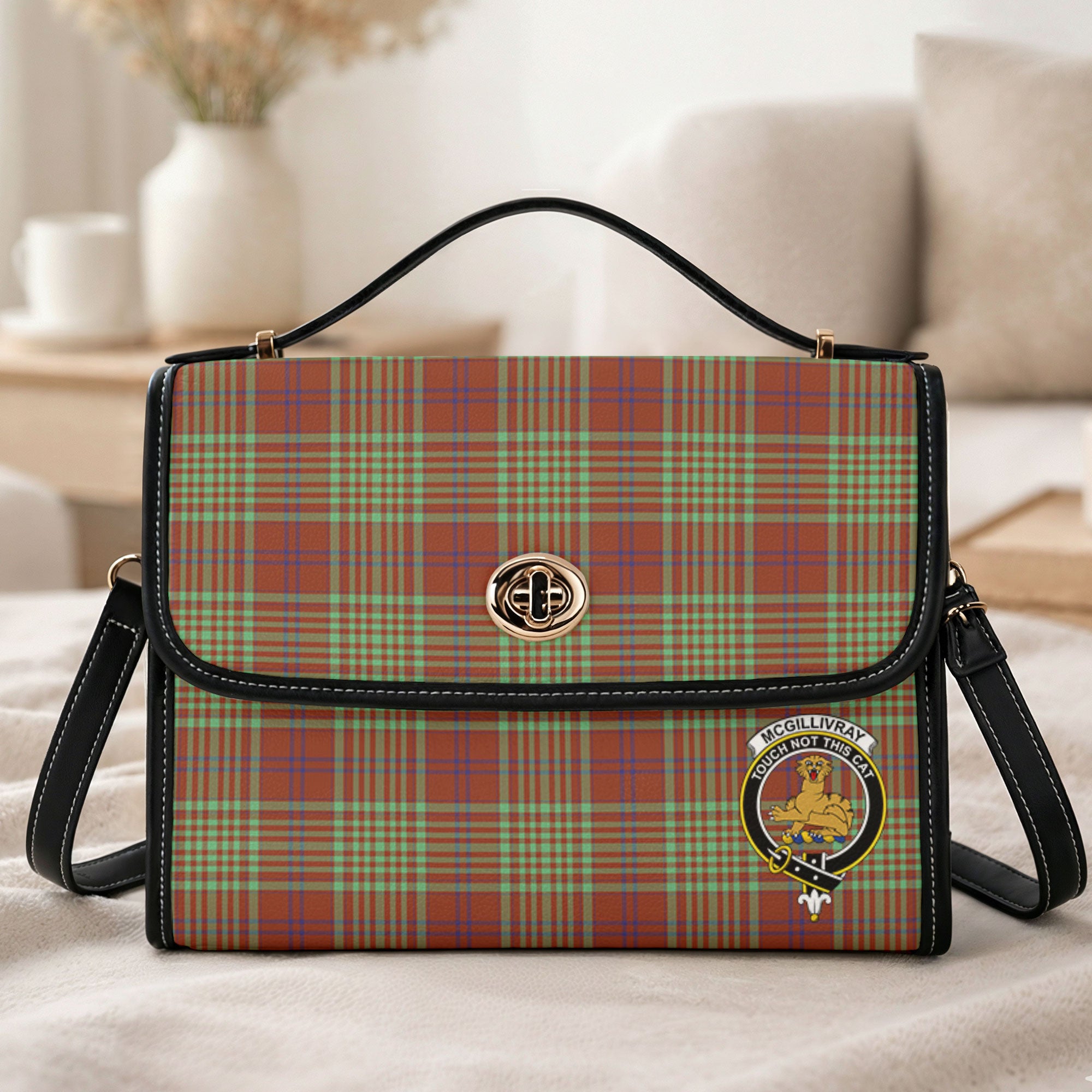 McGillivray Hunting Ancient Tartan Crest Satchel Bag