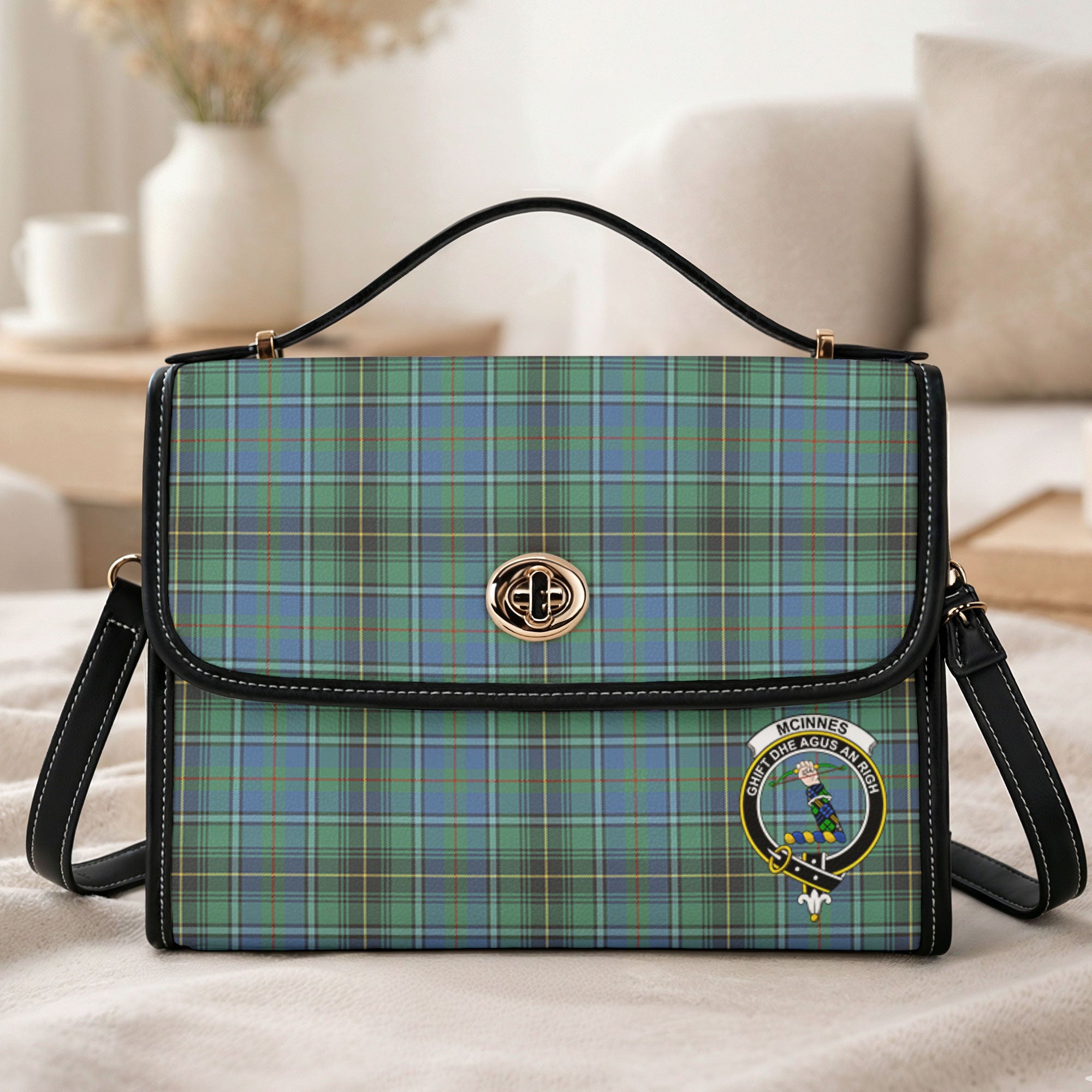 McInnes Ancient Tartan Crest Satchel Bag