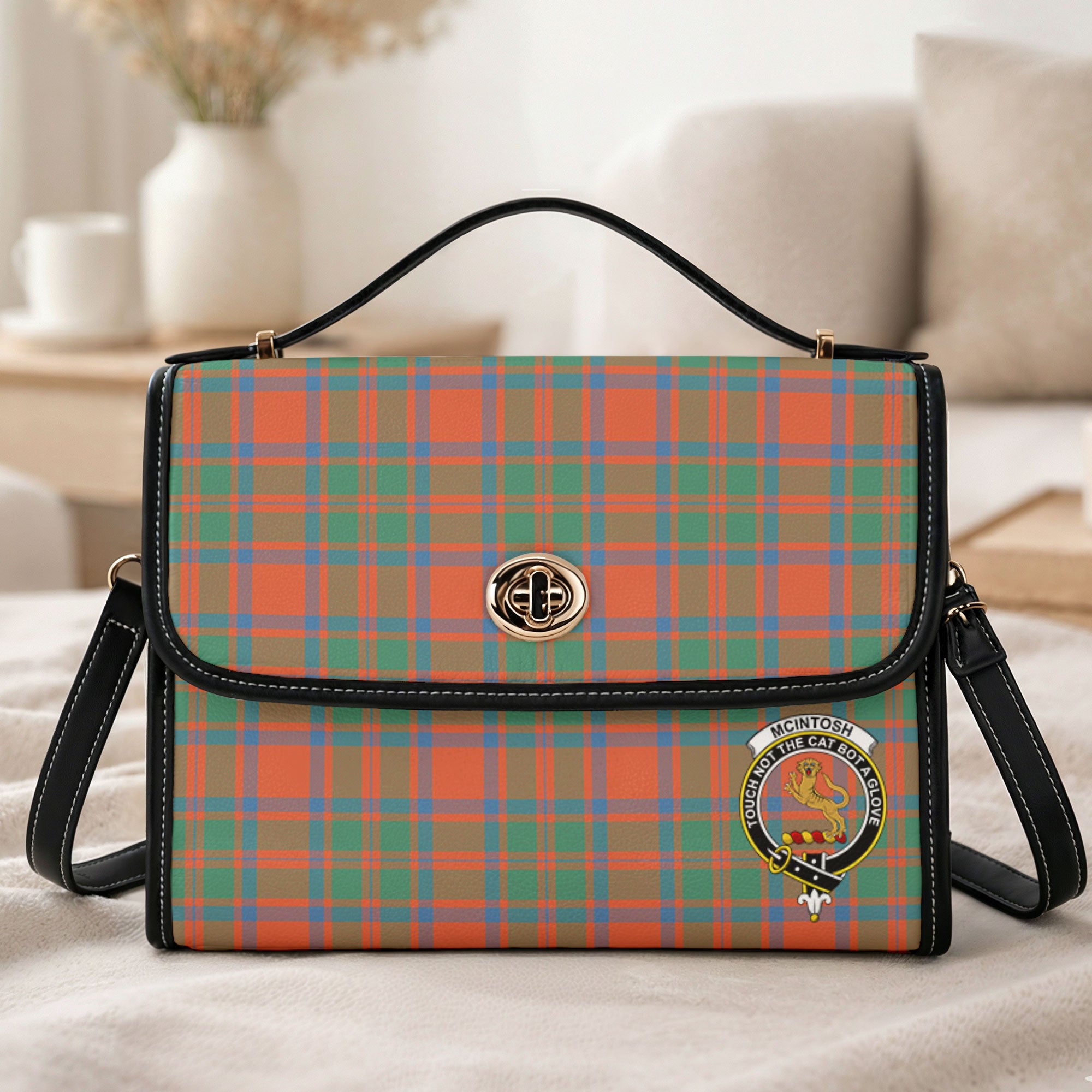 McIntosh Ancient Tartan Crest Satchel Bag