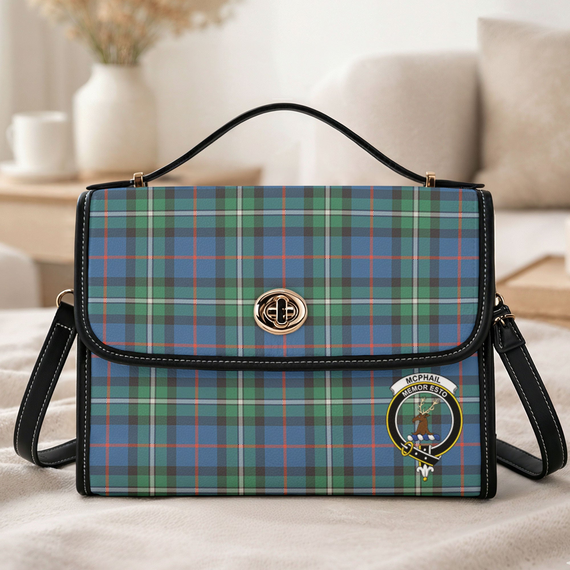 McPhail Hunting Ancient Tartan Crest Satchel Bag