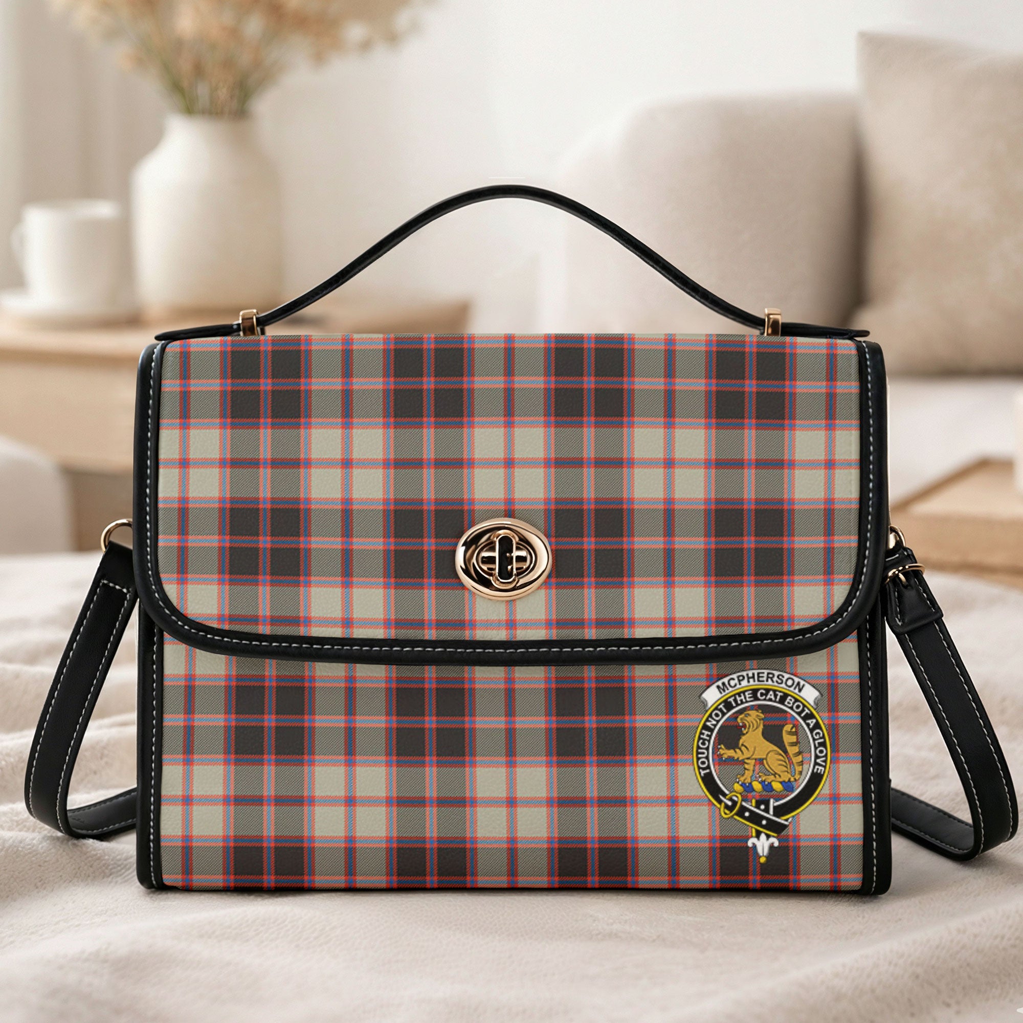 McPherson Hunting Ancient Tartan Crest Satchel Bag