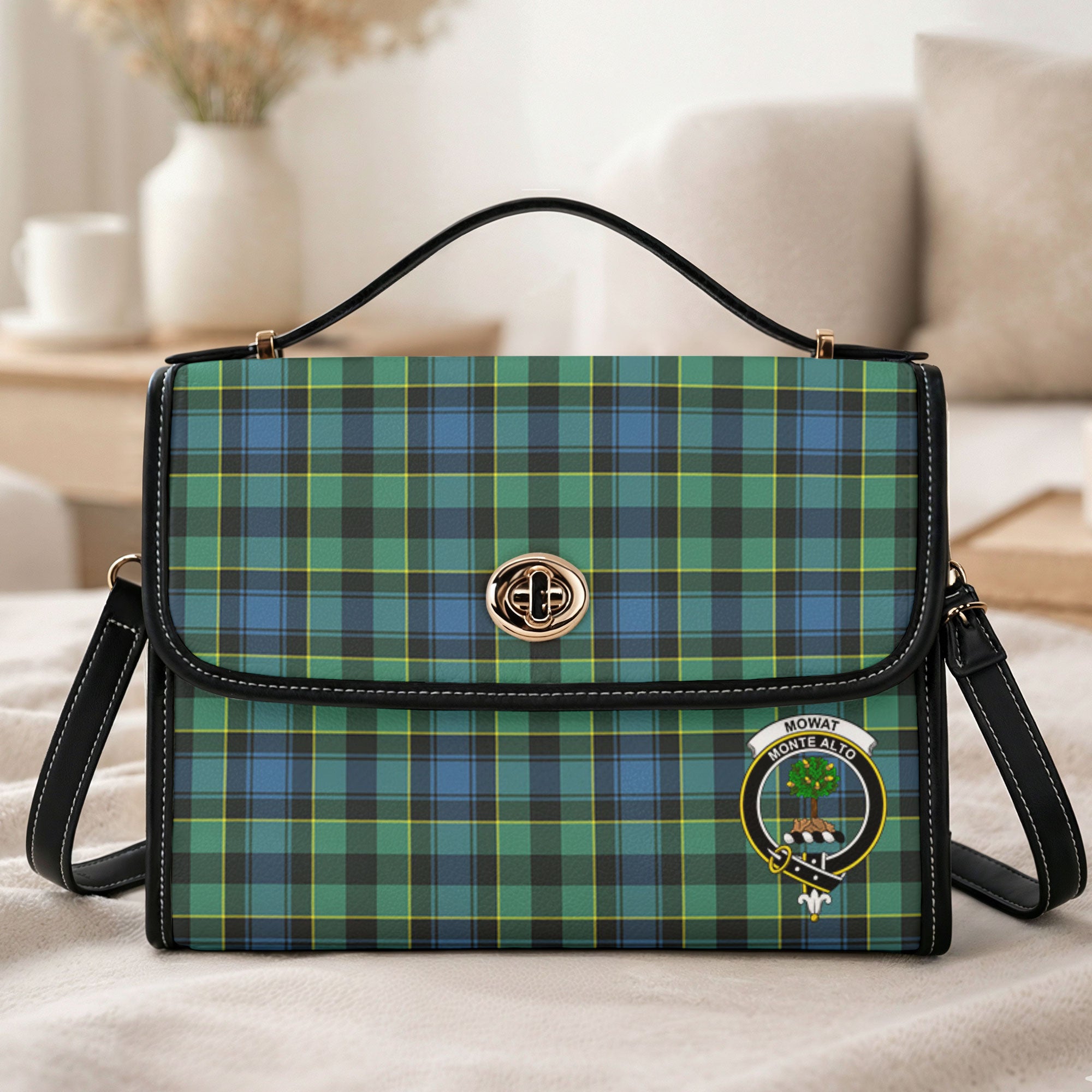 Mowat Ancient Tartan Crest Satchel Bag
