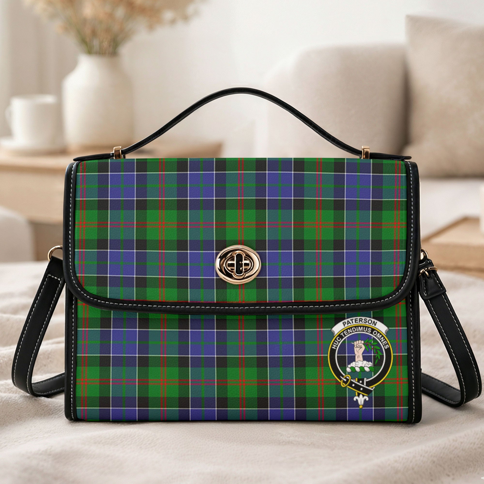 Paterson Tartan Crest Satchel Bag