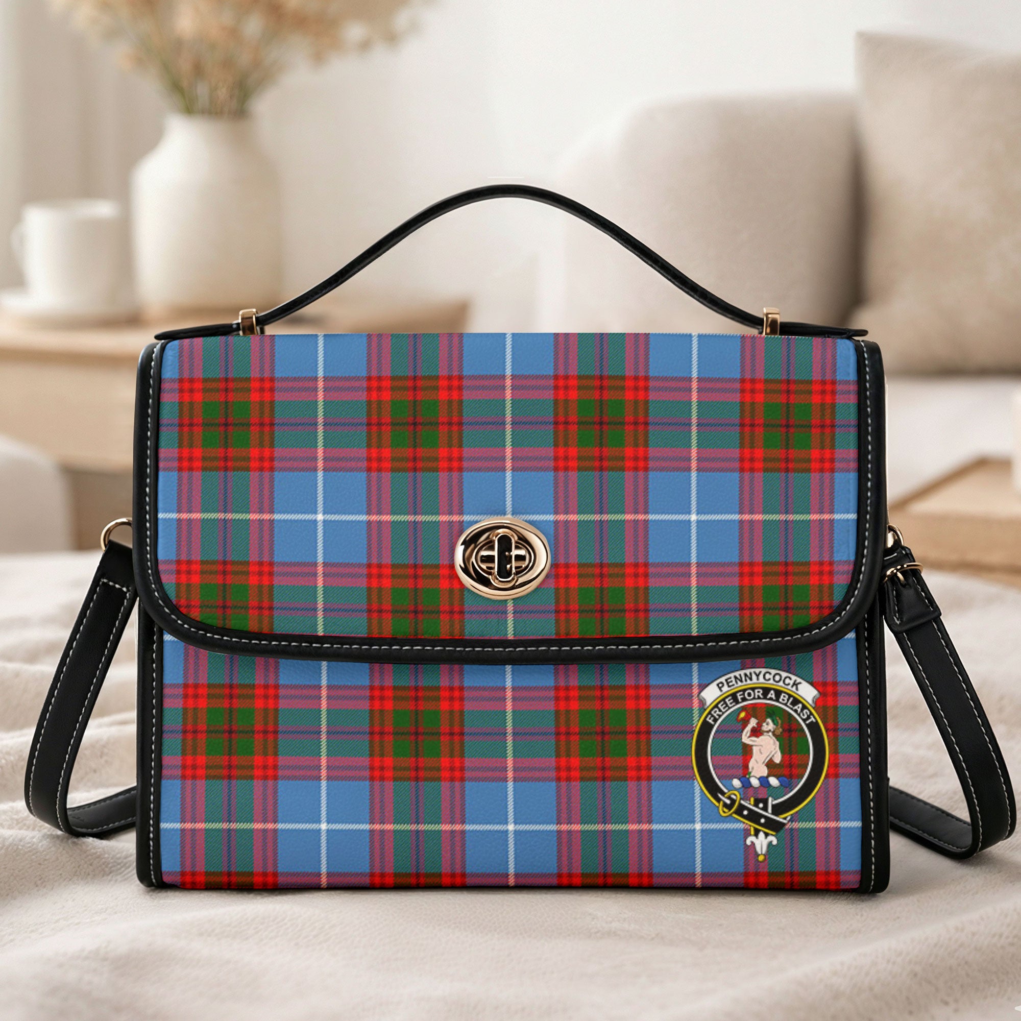 Pennycook Tartan Crest Satchel Bag