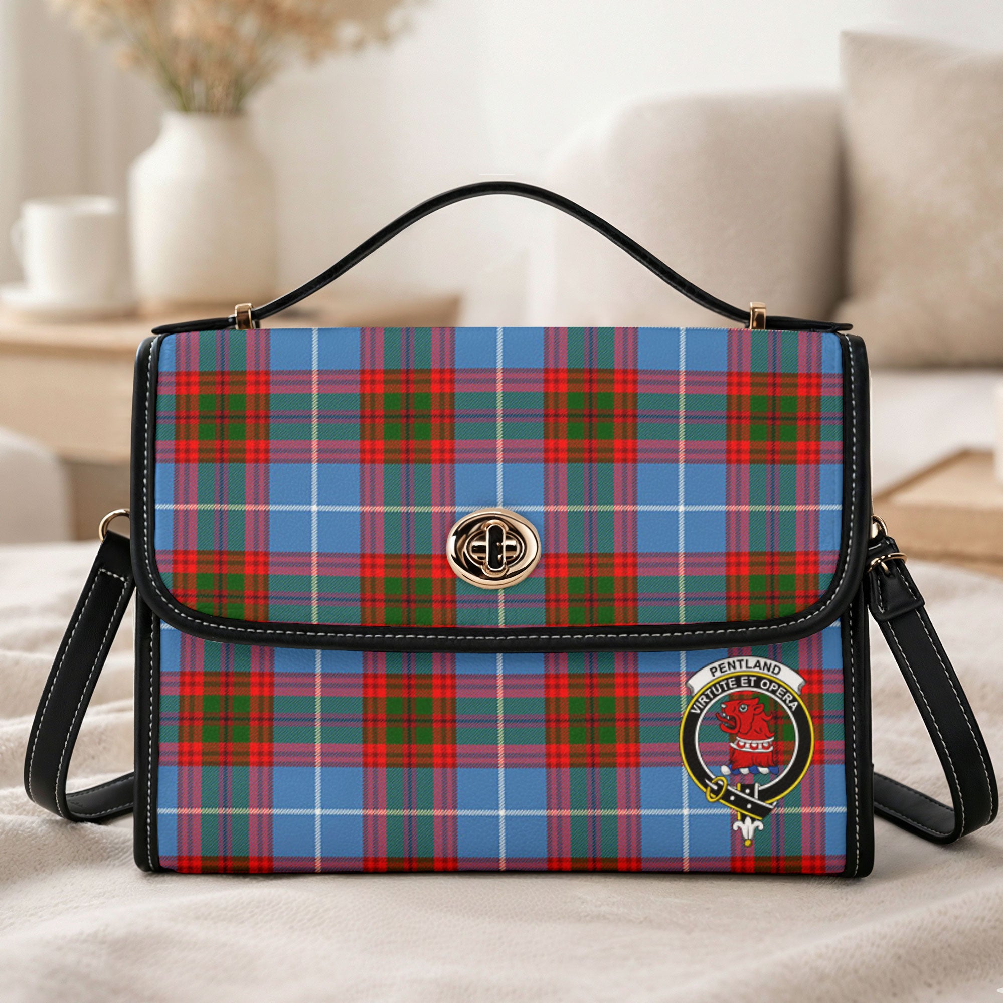 Pentland Tartan Crest Satchel Bag