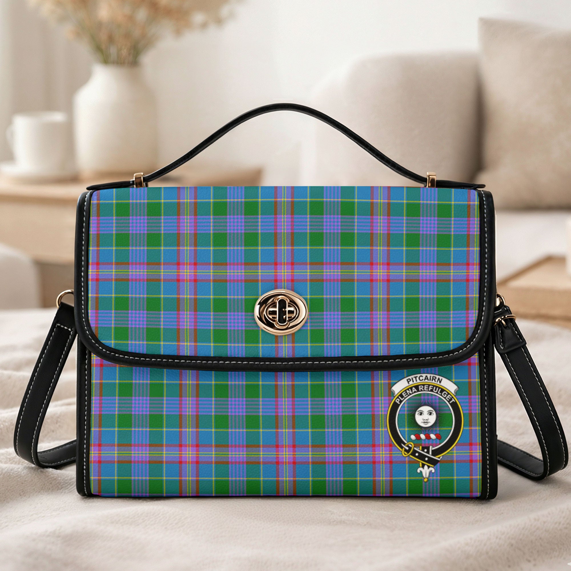 Pitcairn Hunting Tartan Crest Satchel Bag