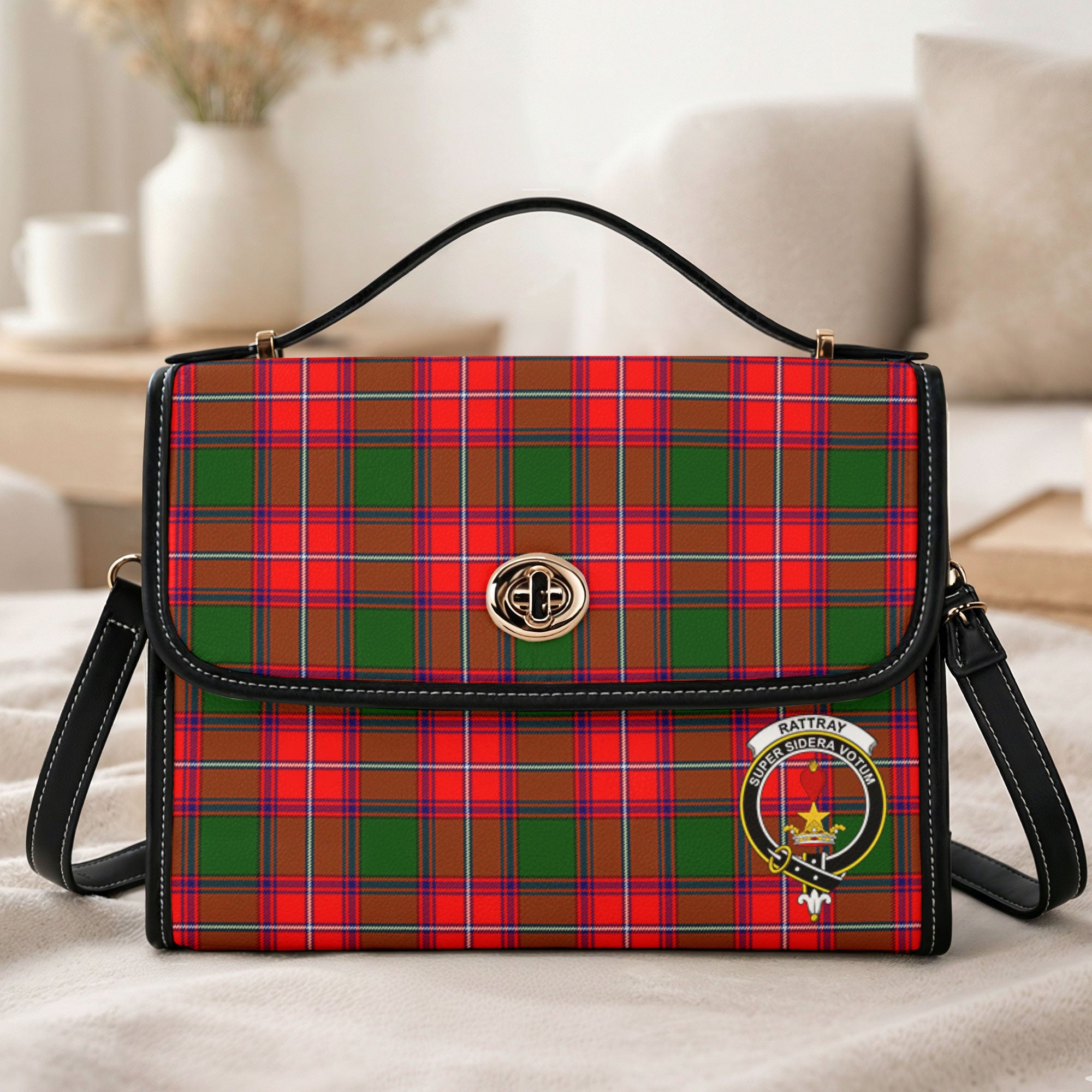 Rattray Modern Tartan Crest Satchel Bag