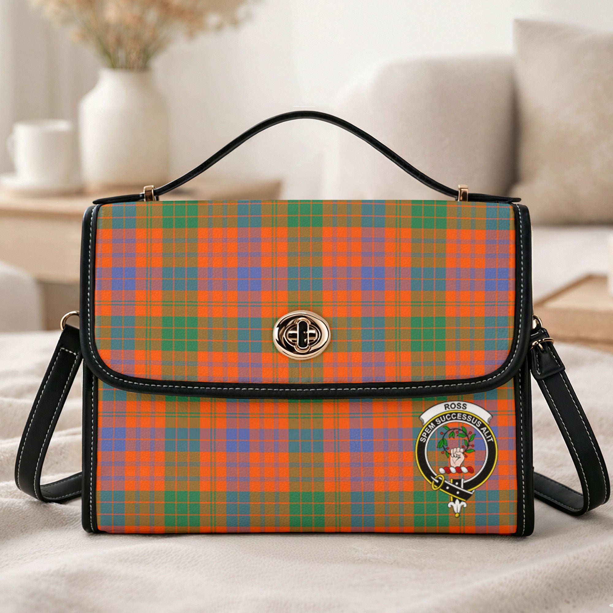 Ross Ancient Tartan Crest Satchel Bag