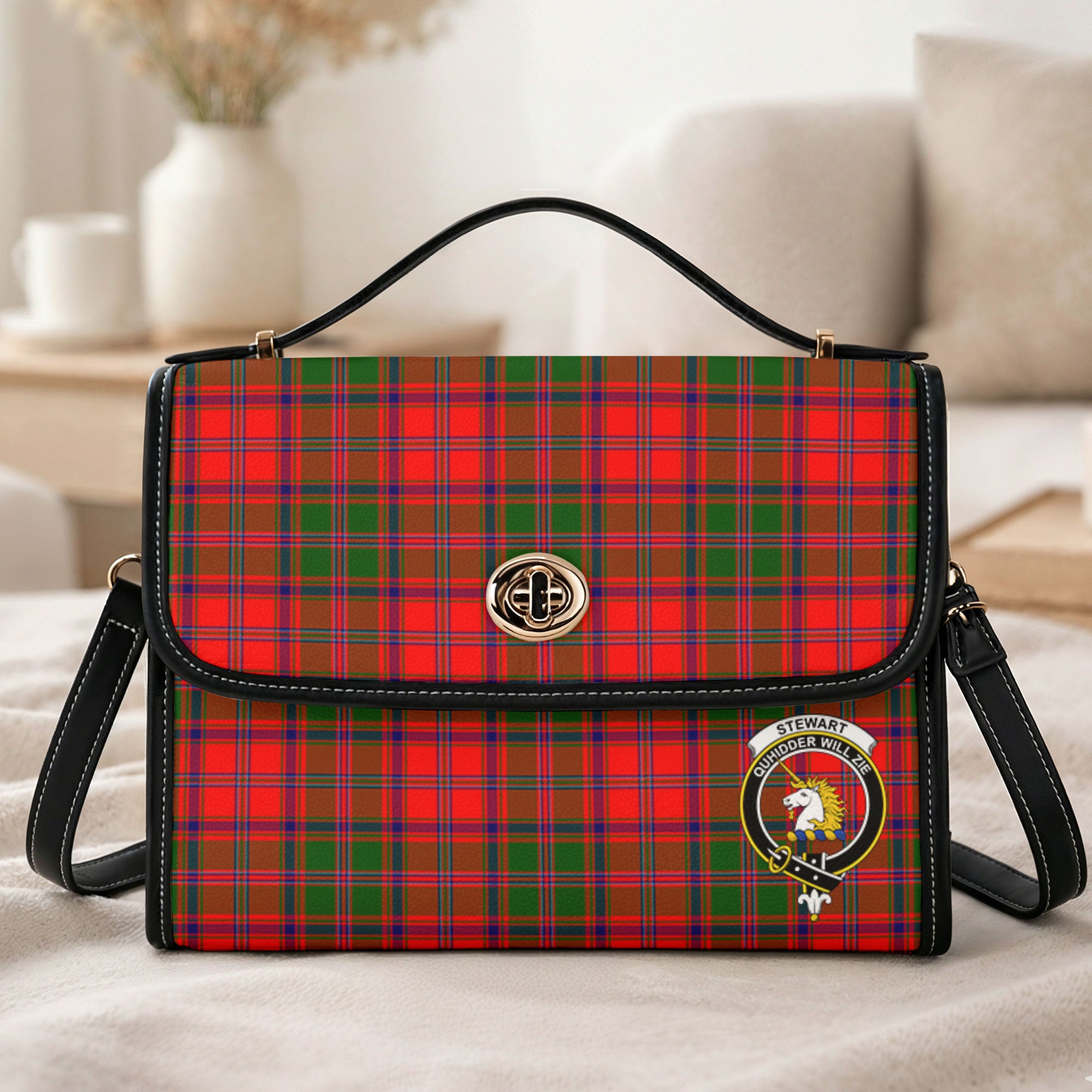 Stewart of Appin Modern Tartan Crest Satchel Bag