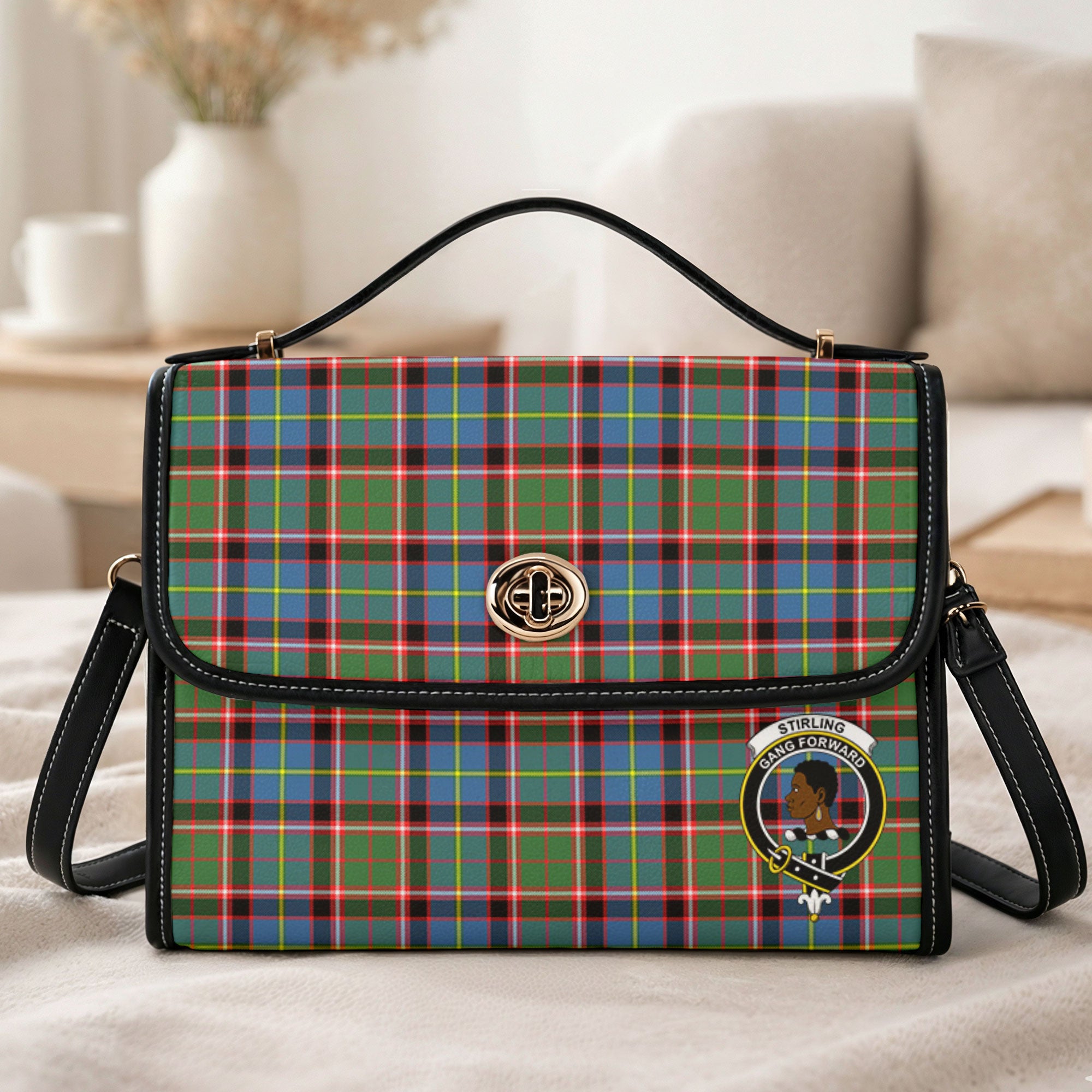 Stirling (of Keir) Tartan Crest Satchel Bag