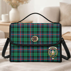Urquhart Broad Red Ancient Tartan Crest Satchel Bag