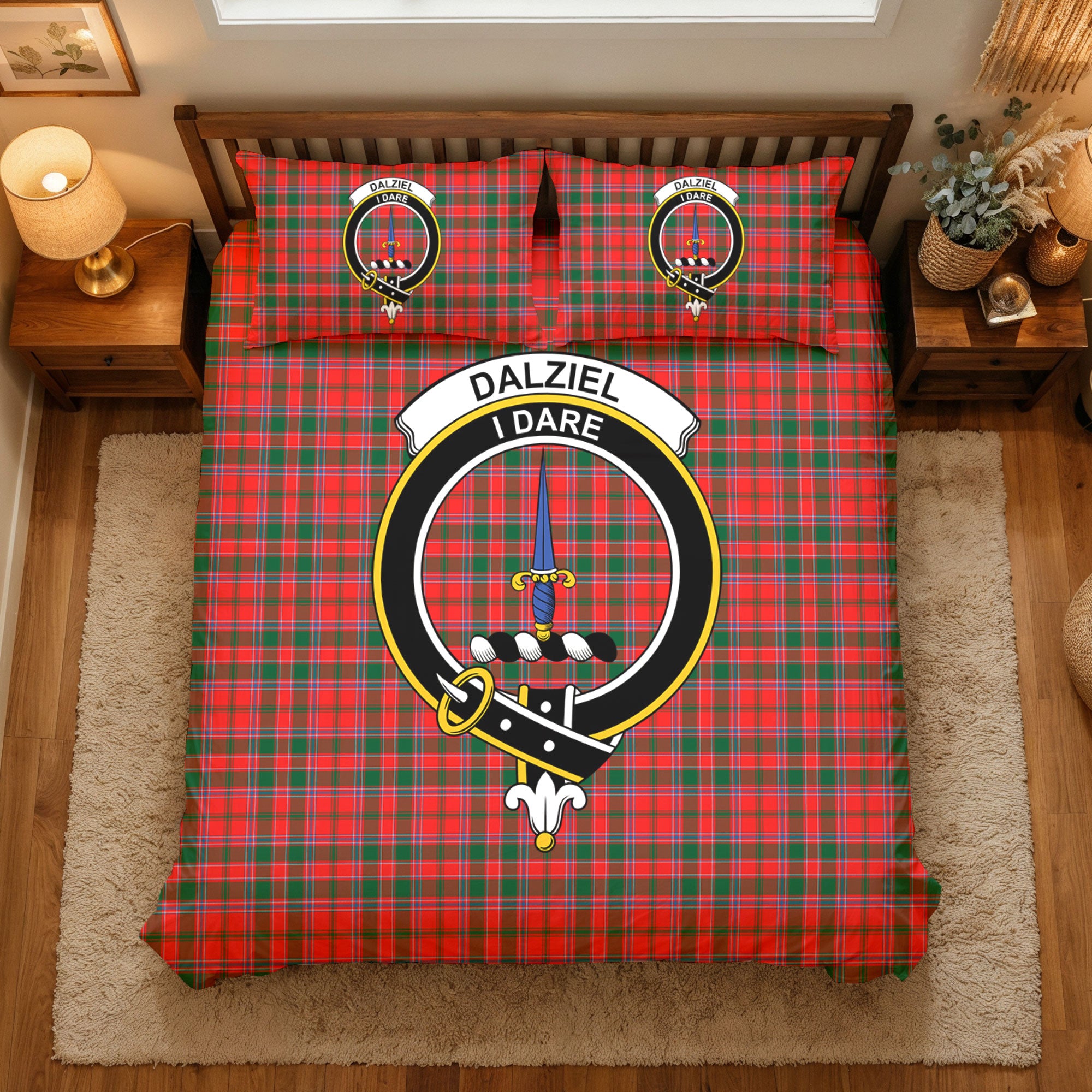 Dalziel Modern Tartan Crest Bedding Set
