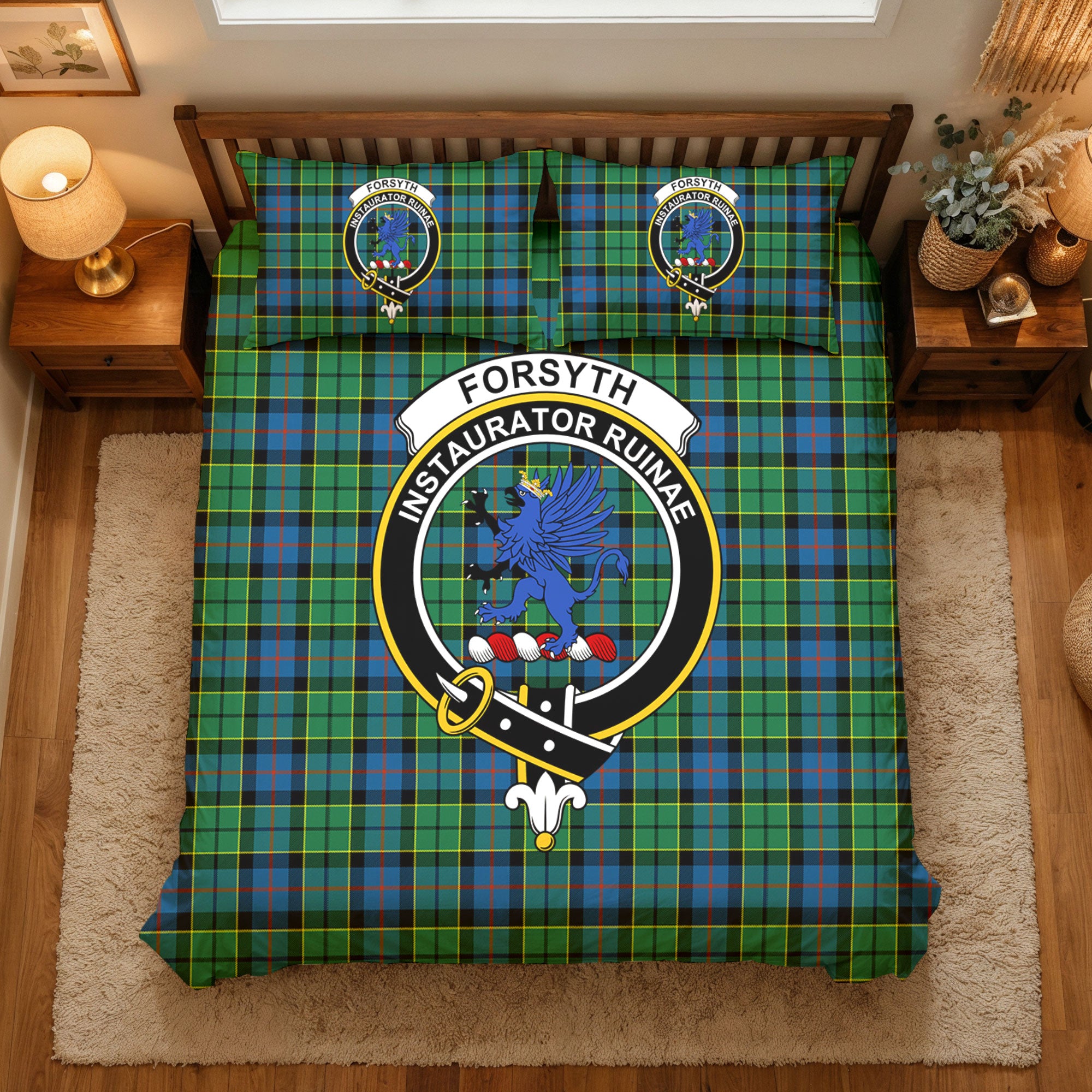 Forsyth Ancient Tartan Crest Bedding Set