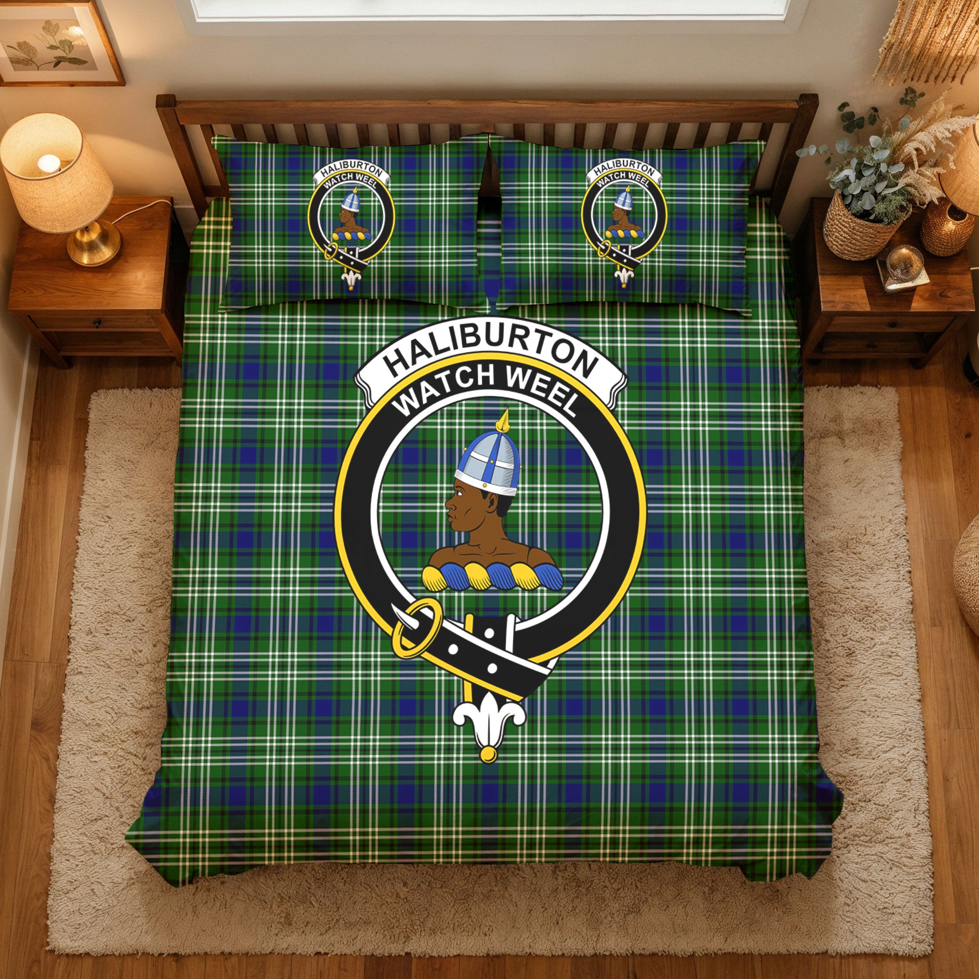 Haliburton Tartan Crest Bedding Set