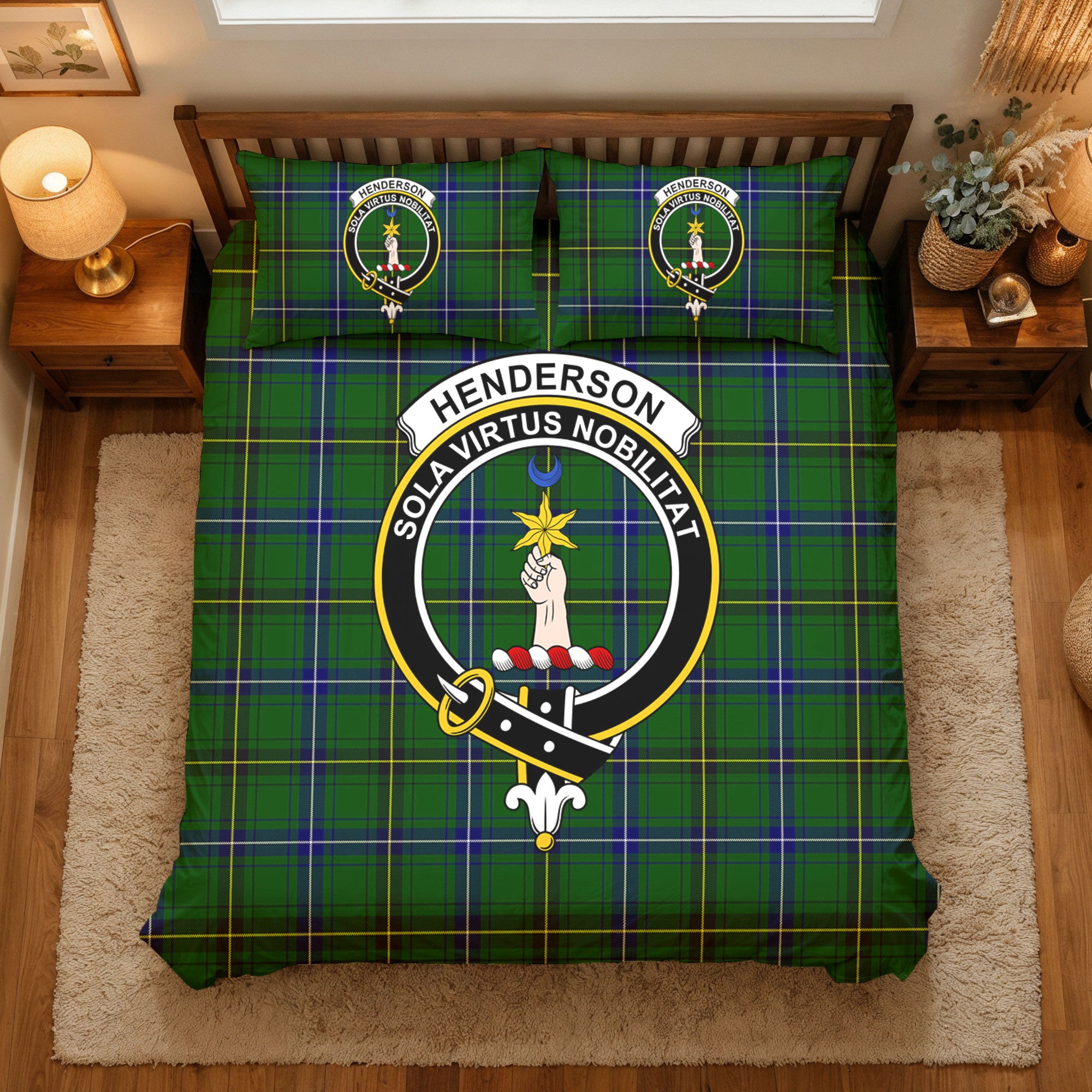 Henderson Modern Tartan Crest Bedding Set