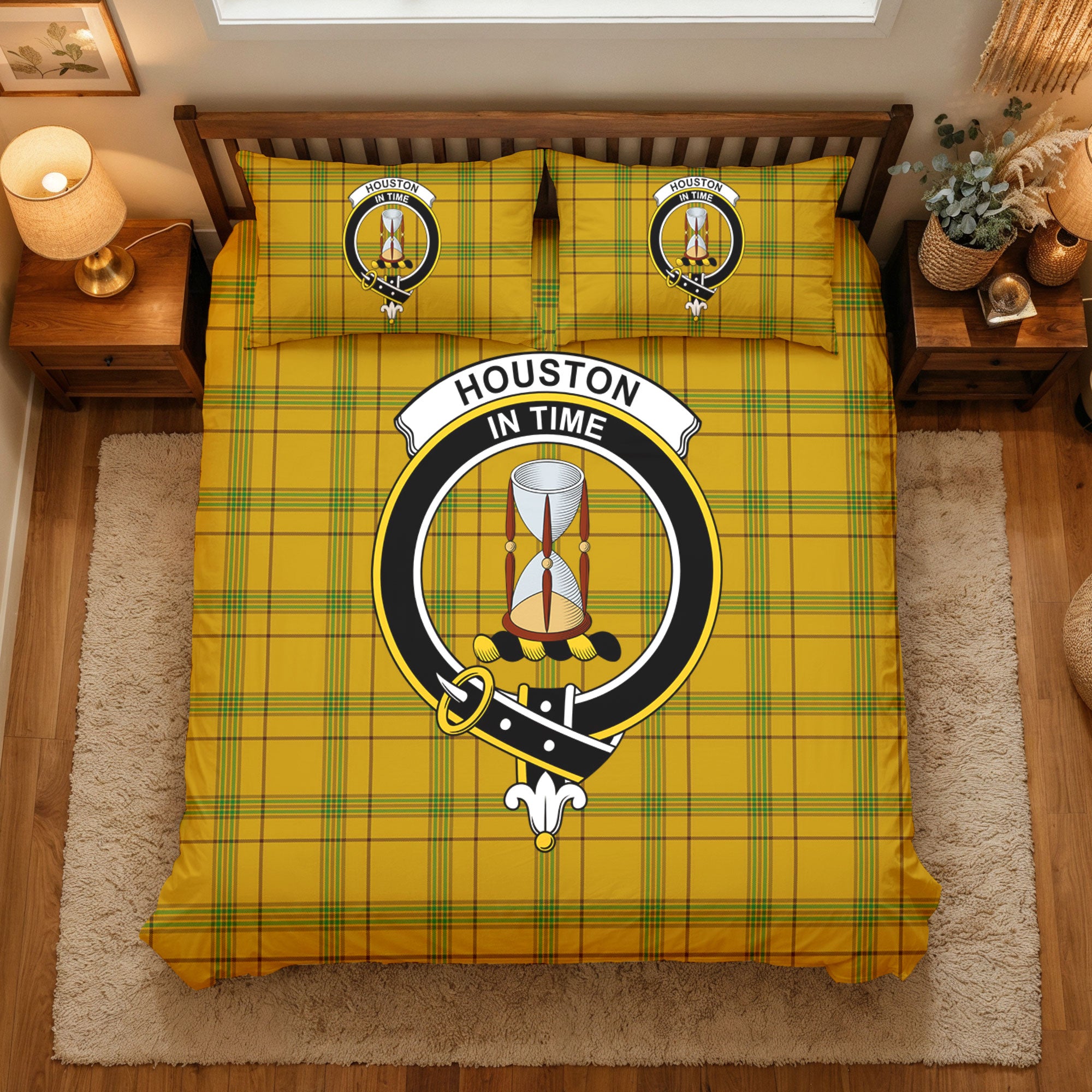 Houston Tartan Crest Bedding Set