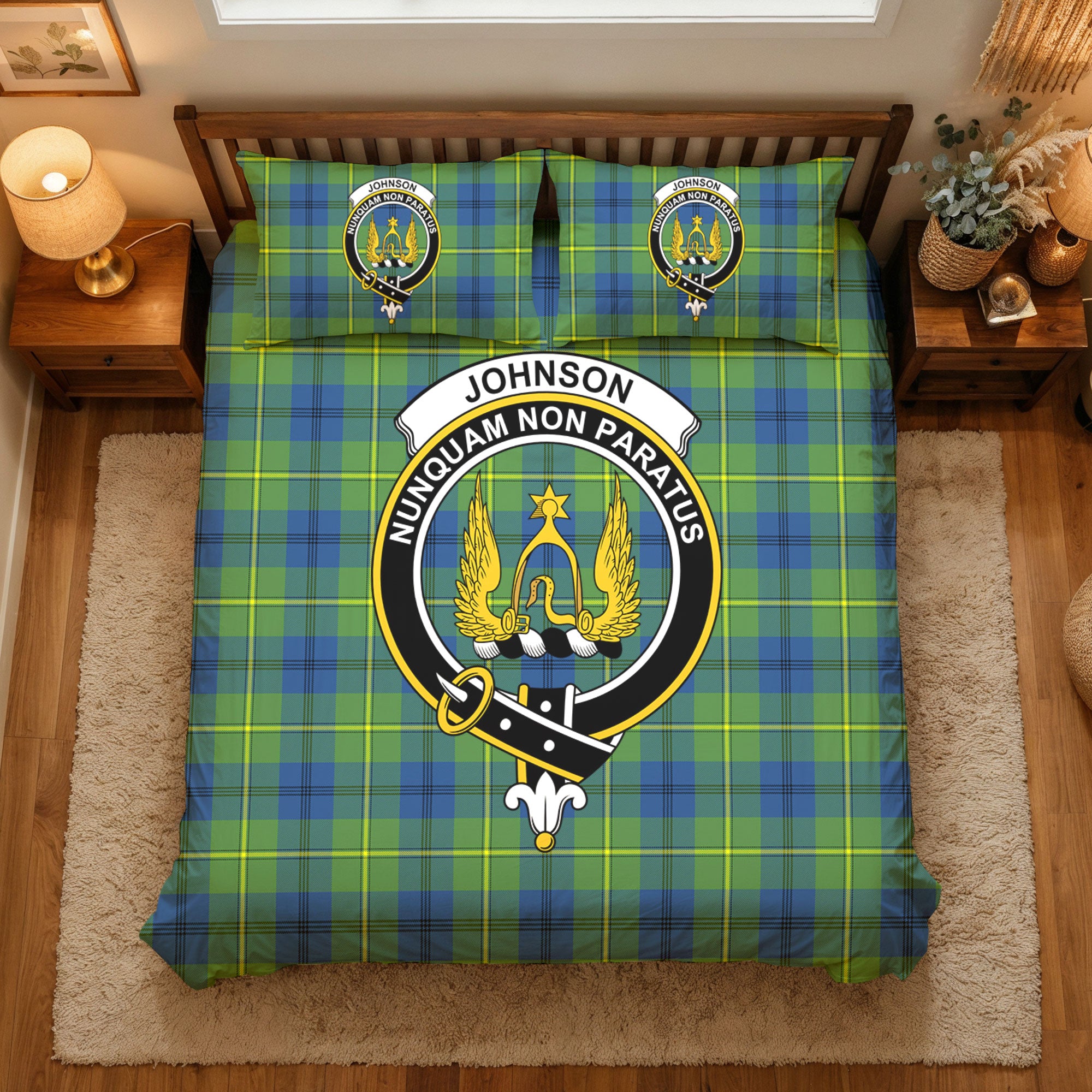 Johnson Ancient Tartan Crest Bedding Set