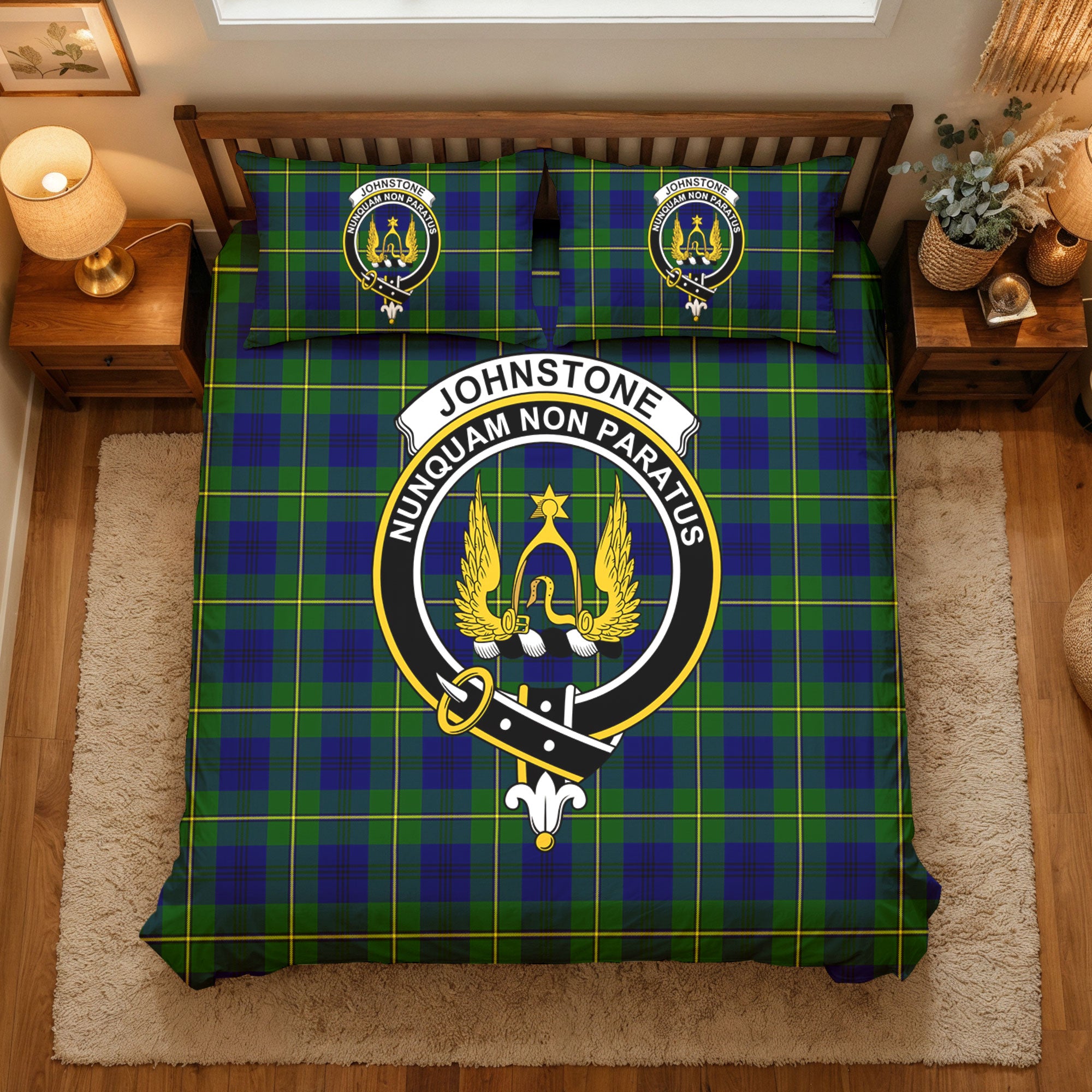 Johnstone Modern Tartan Crest Bedding Set