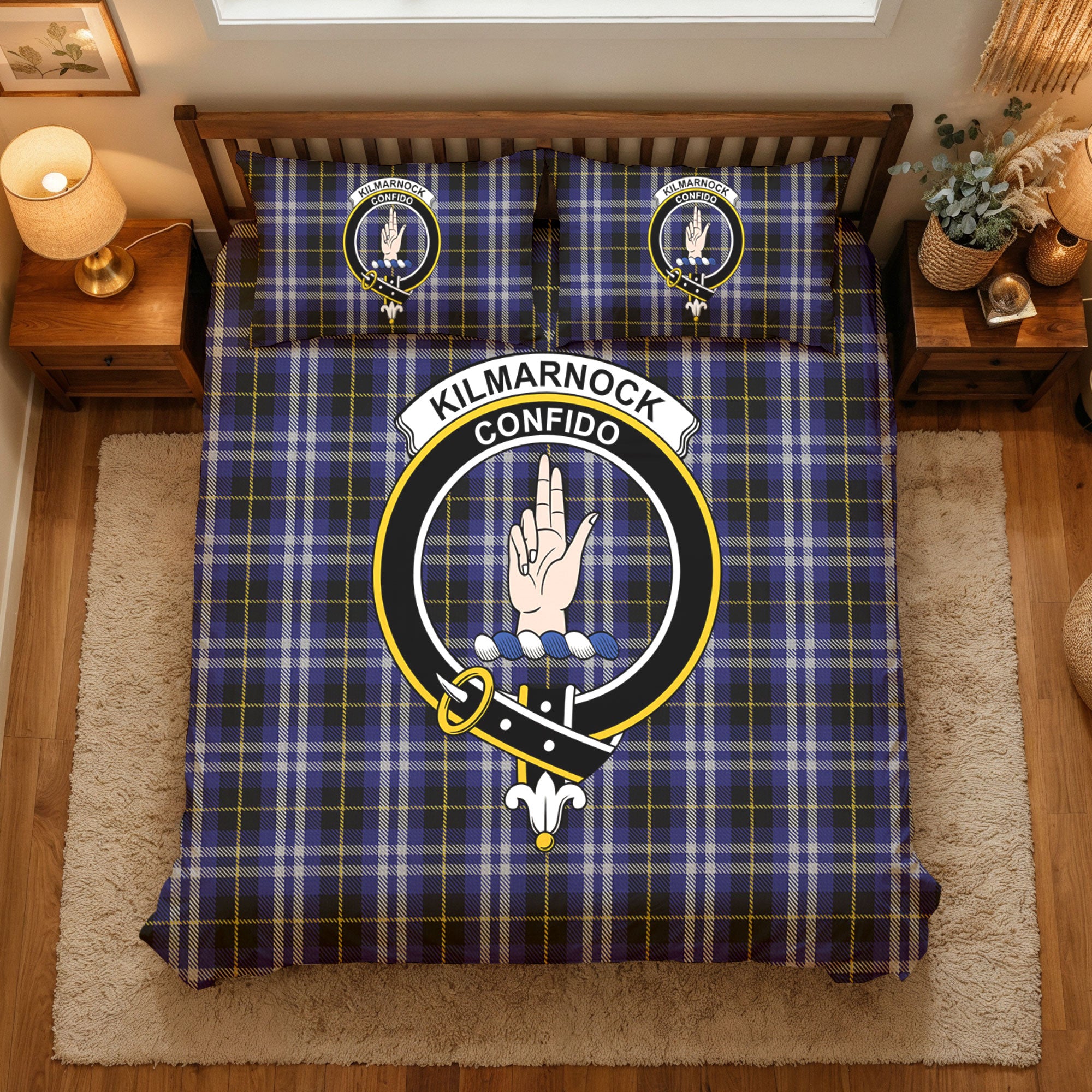 Kilmarnock Tartan Crest Bedding Set