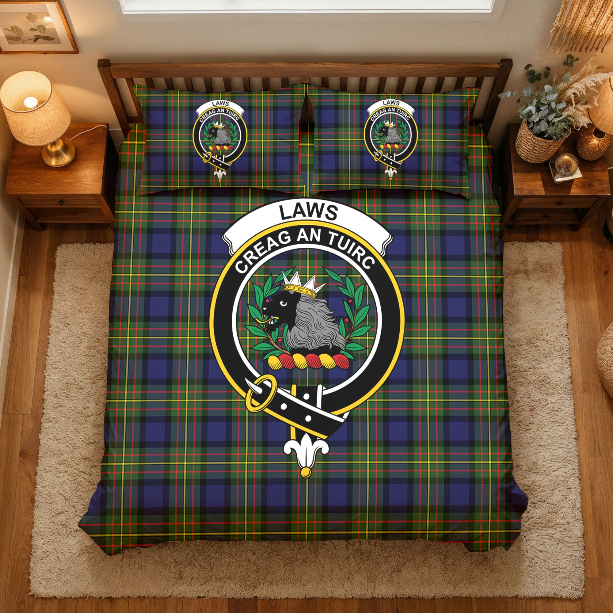 Laws Tartan Crest Bedding Set