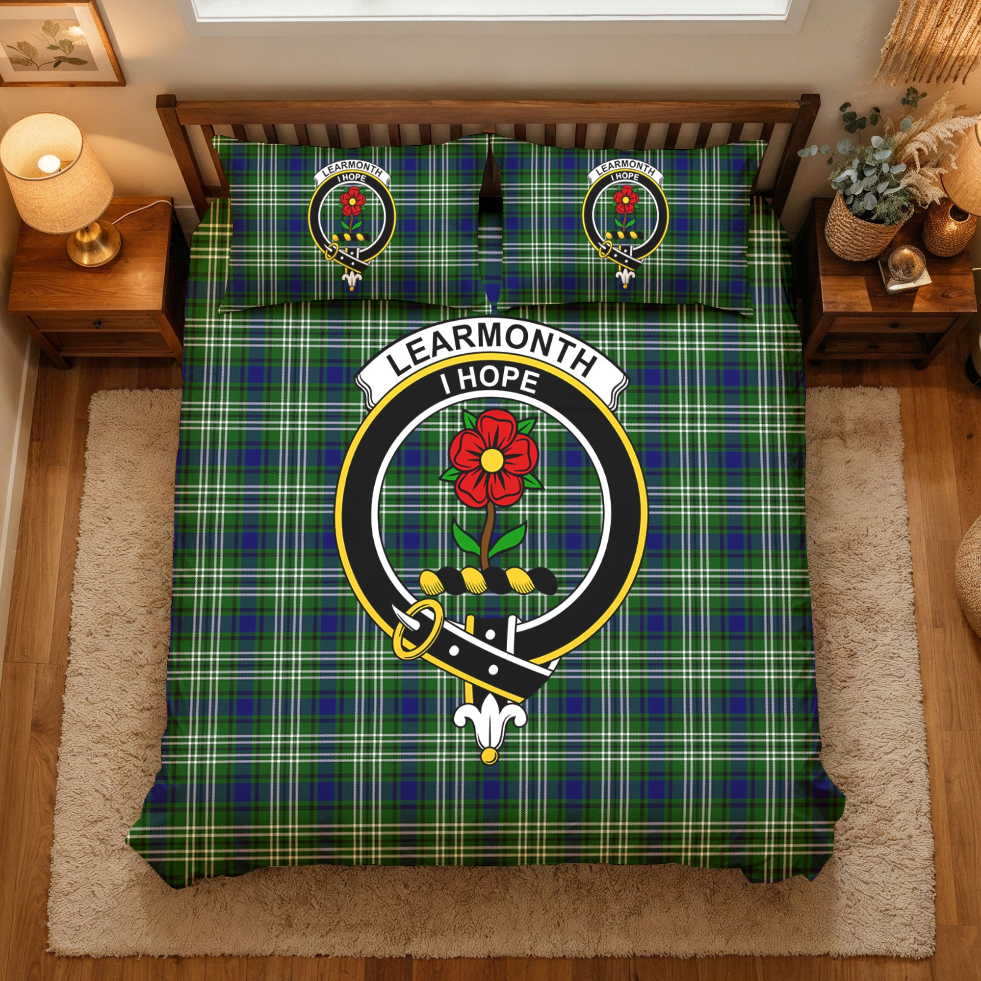 Learmonth Tartan Crest Bedding Set