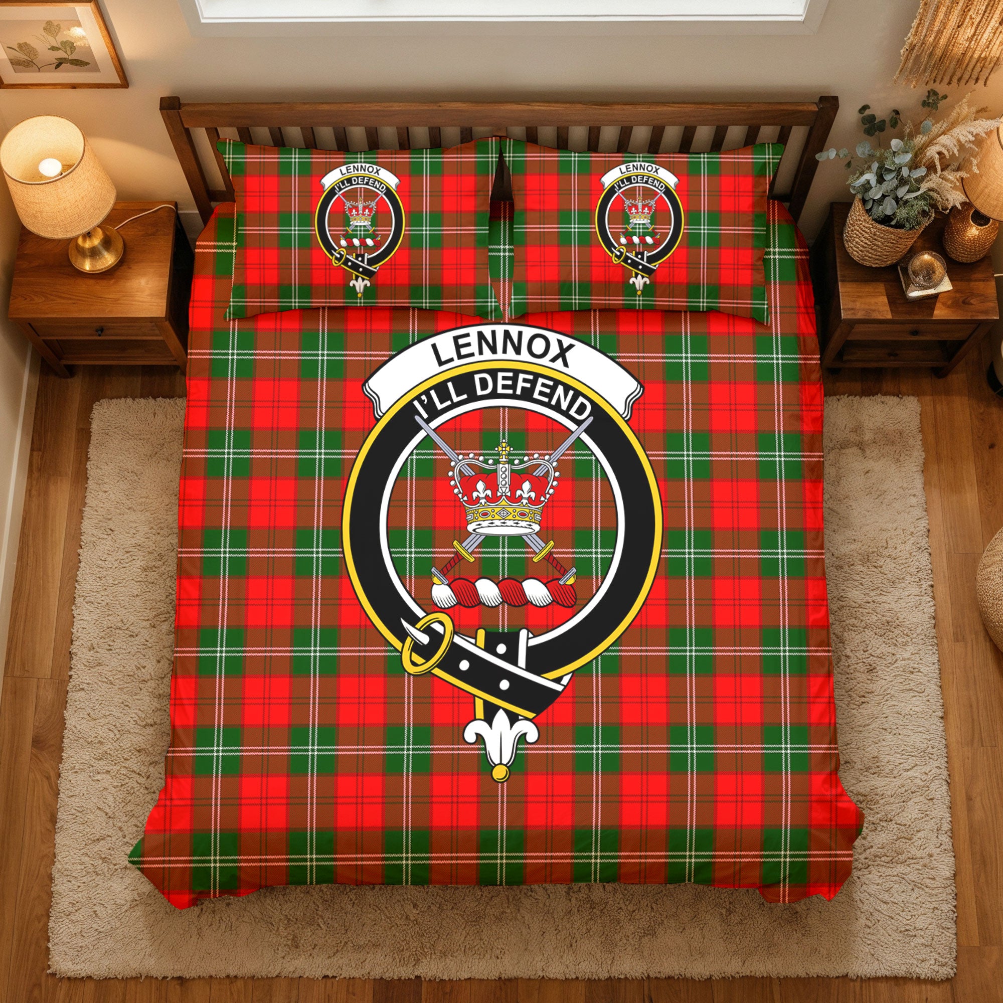 Lennox (Lennox Kincaid) Tartan Crest Bedding Set