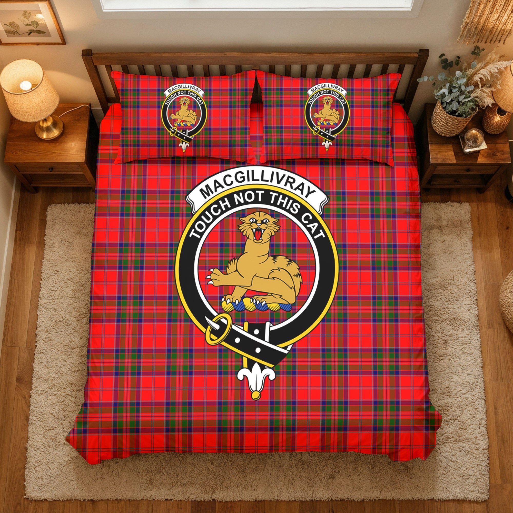 MacGillivray Modern Tartan Crest Bedding Set