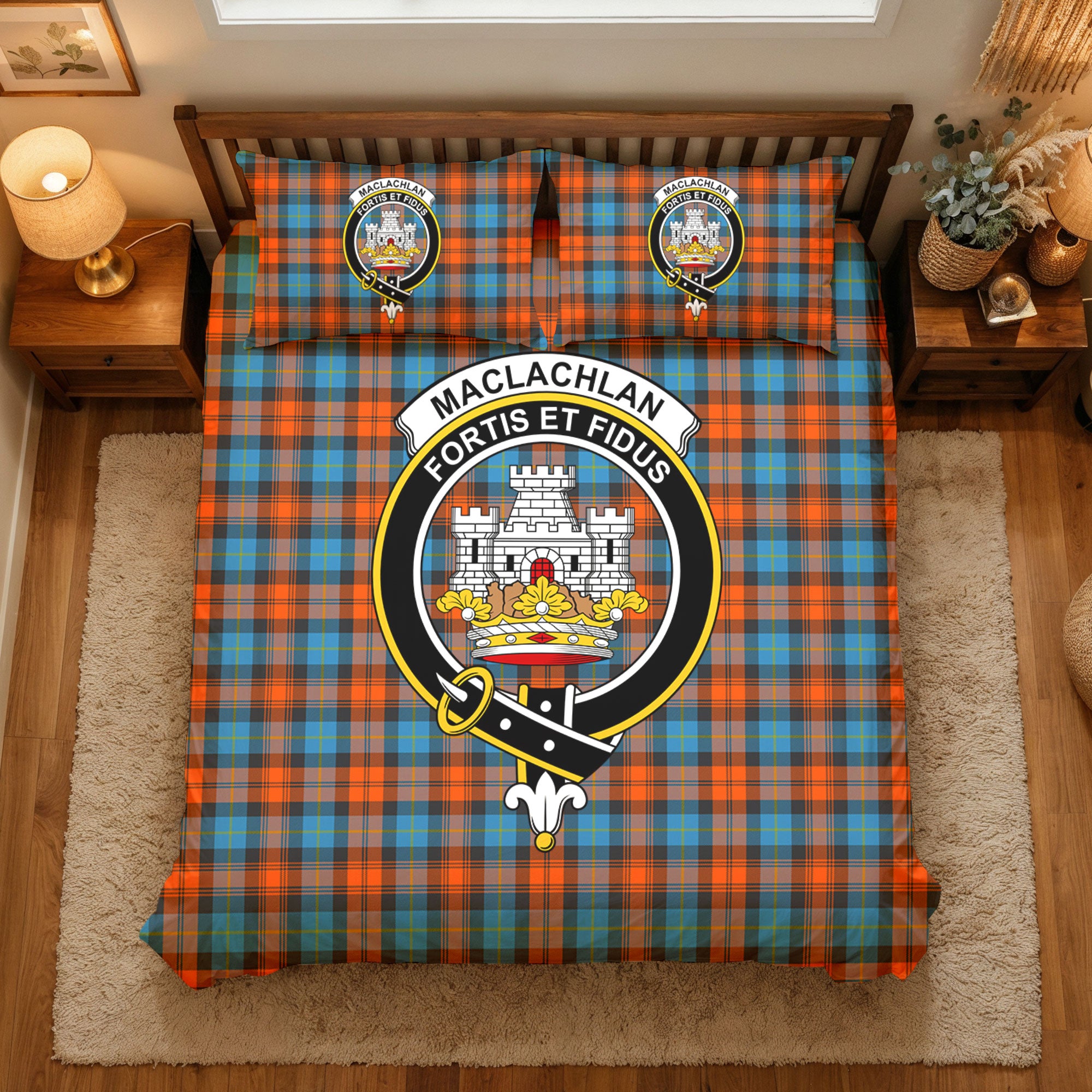 MacLachlan Ancient Tartan Crest Bedding Set