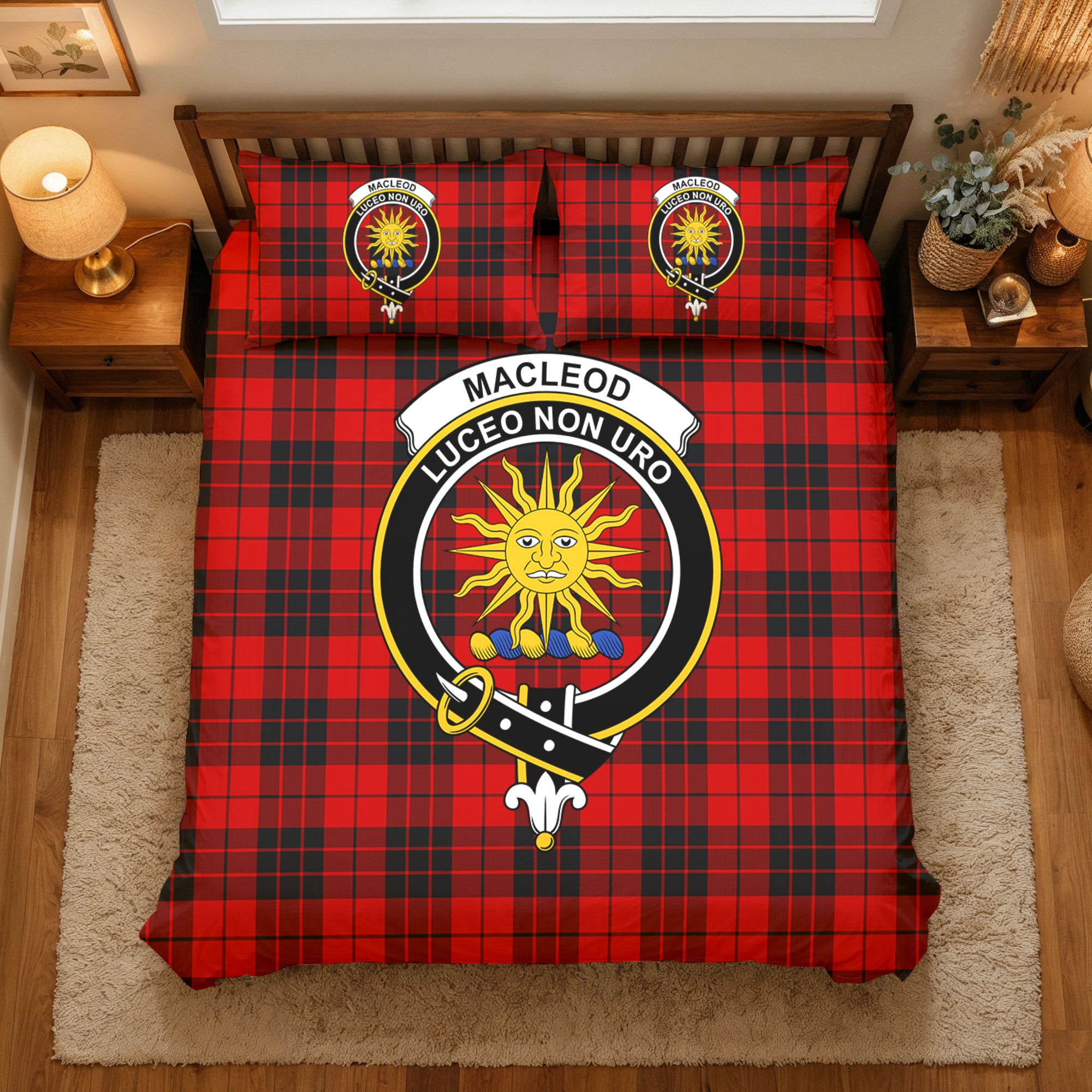 MacLeod of Raasay Tartan Crest Bedding Set