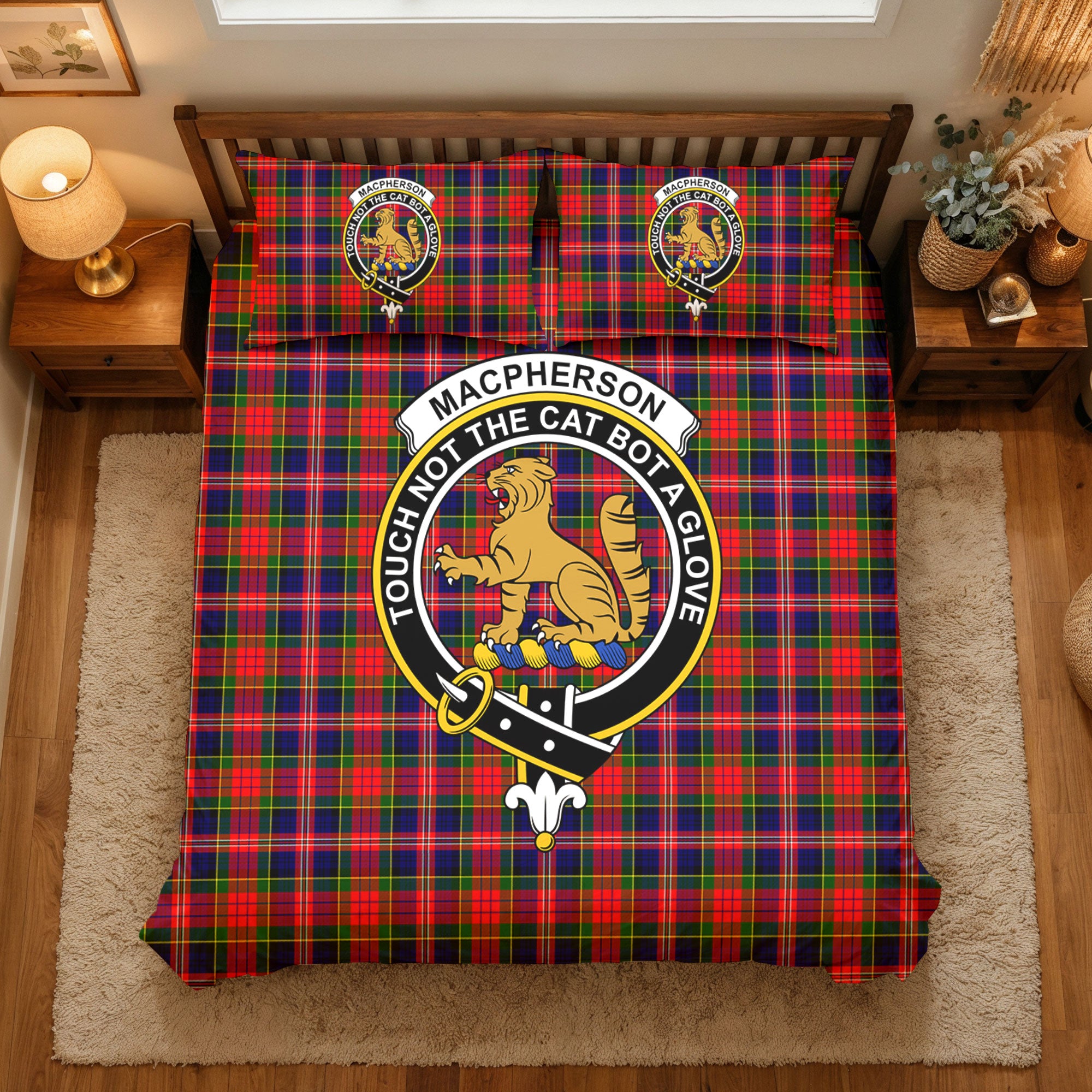 MacPherson Modern Tartan Crest Bedding Set
