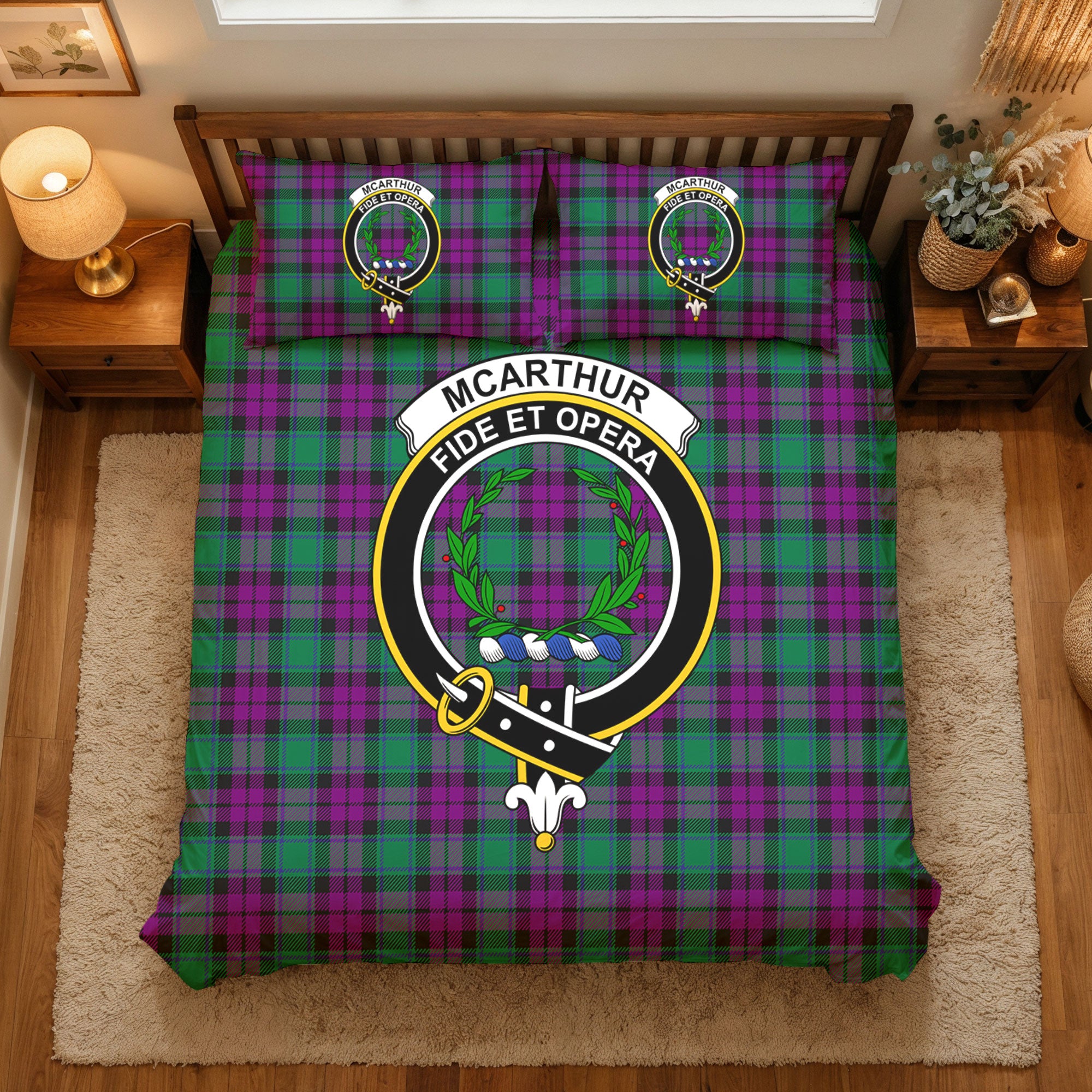 McArthur - Milton Tartan Crest Bedding Set