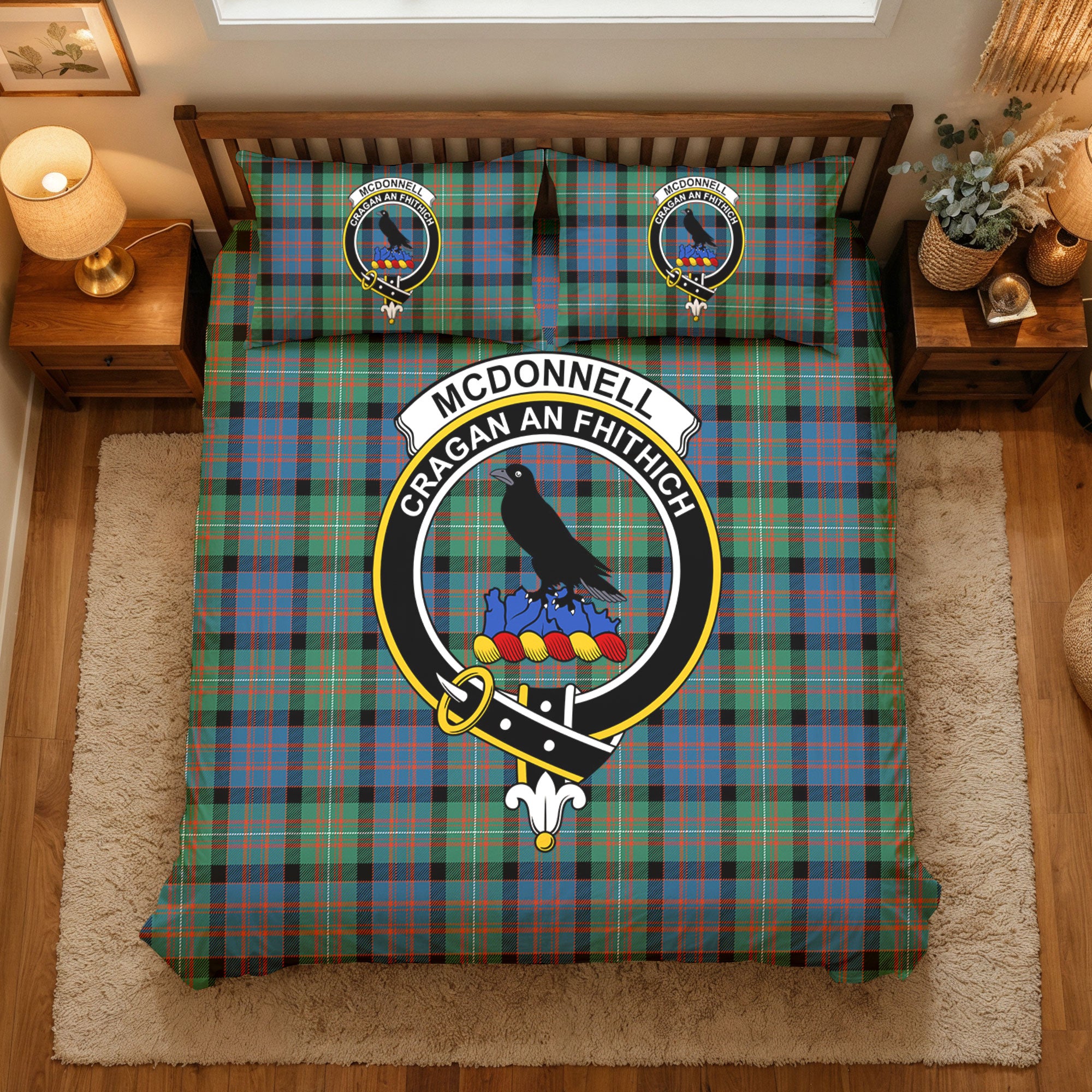 McDonnell of Glengarry Ancient Tartan Crest Bedding Set