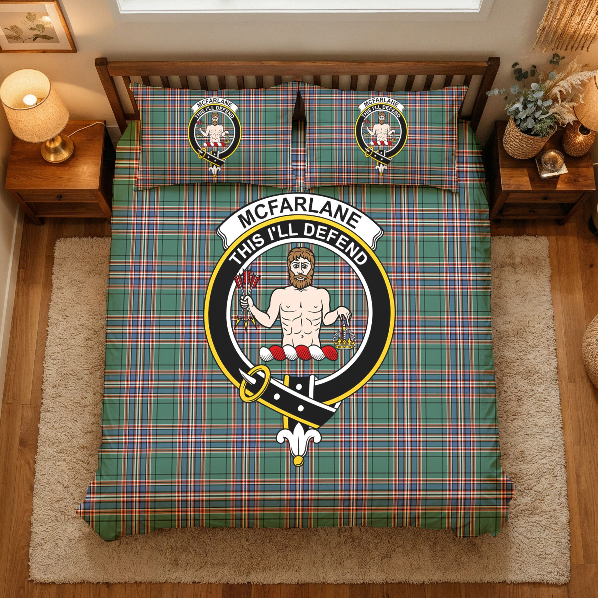 McFarlane Hunting Ancient Tartan Crest Bedding Set