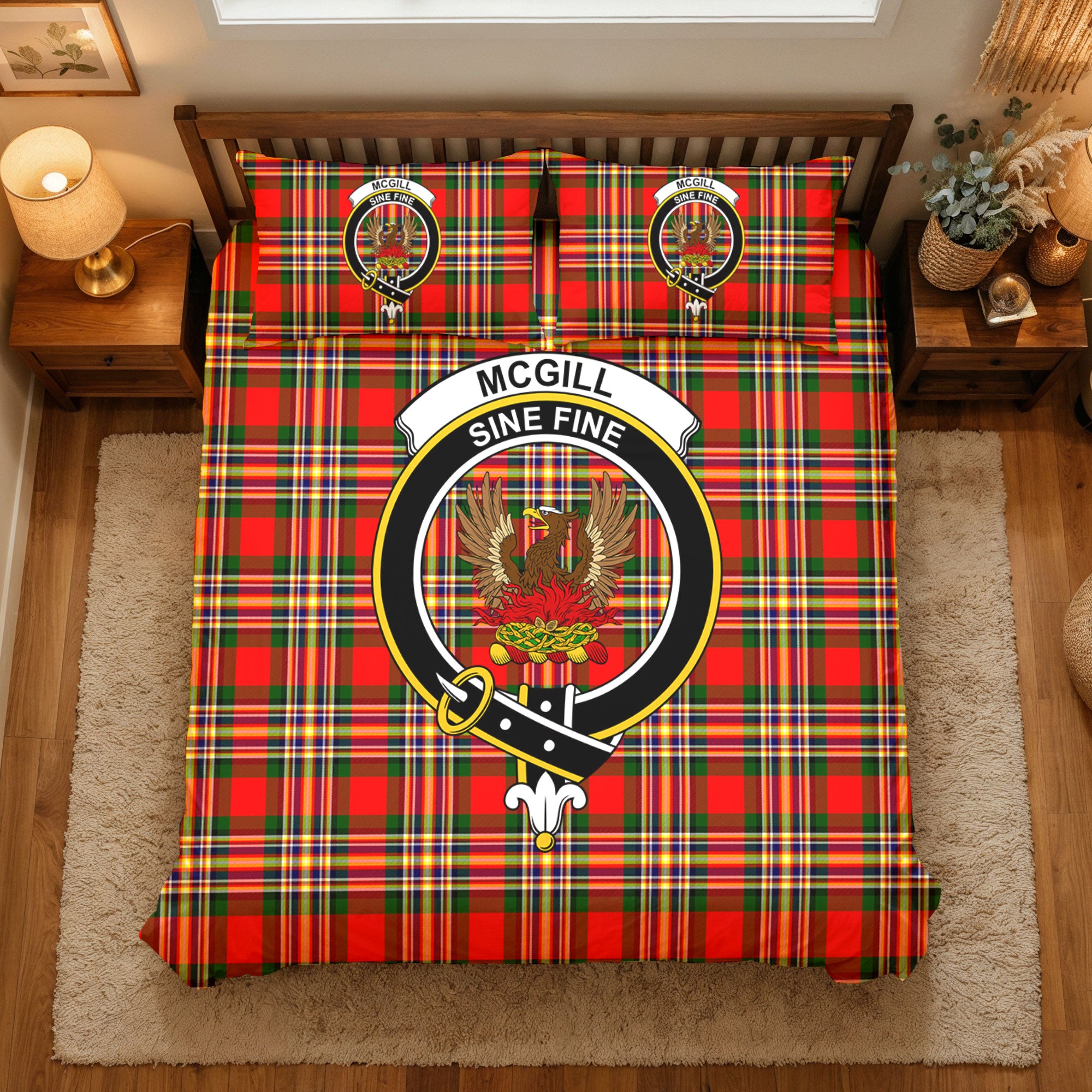 McGill Modern Tartan Crest Bedding Set