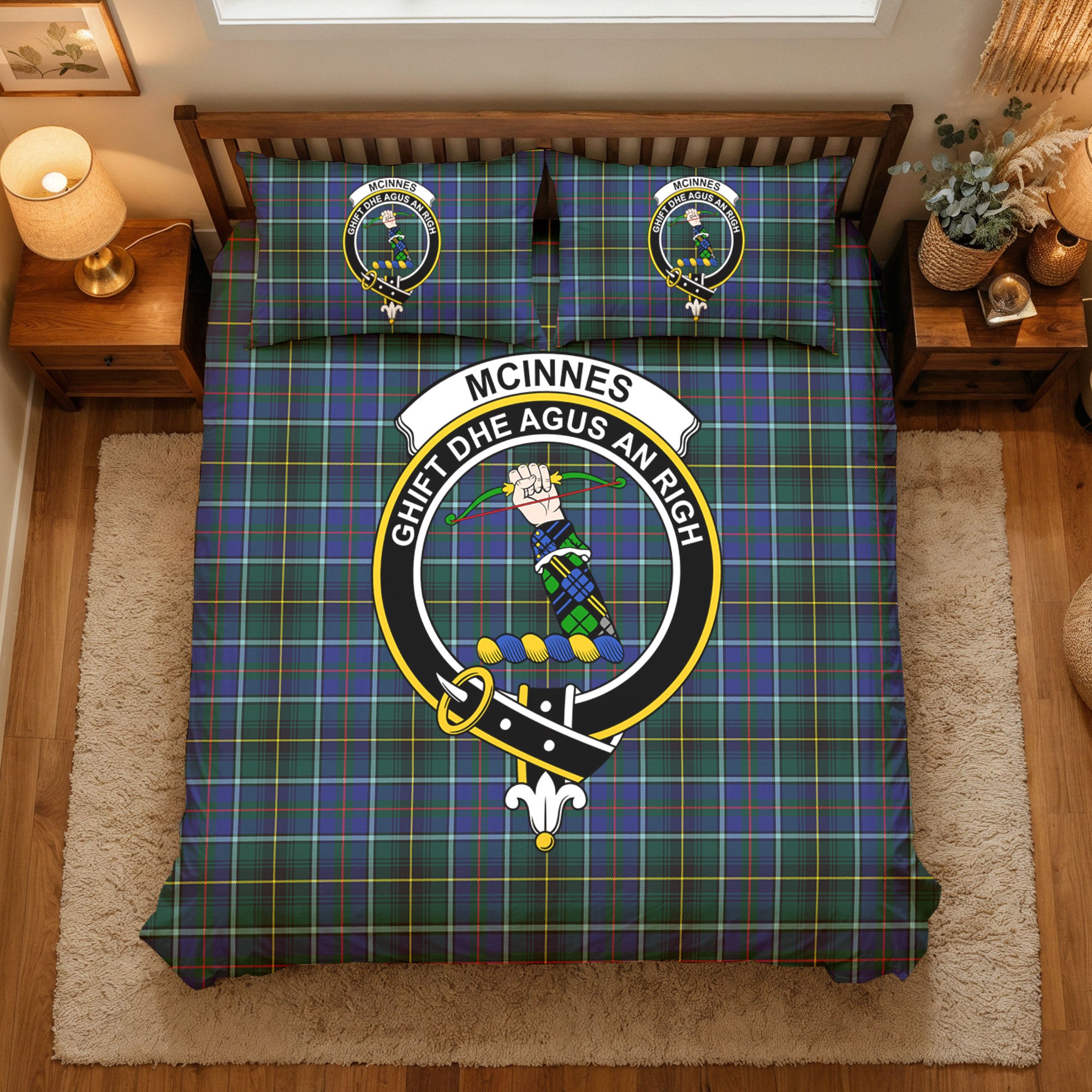 McInnes Modern Tartan Crest Bedding Set