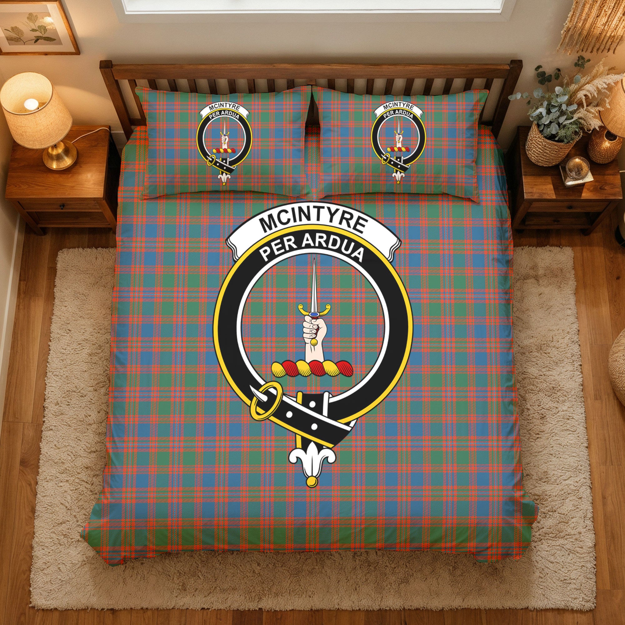 McIntyre Ancient Tartan Crest Bedding Set