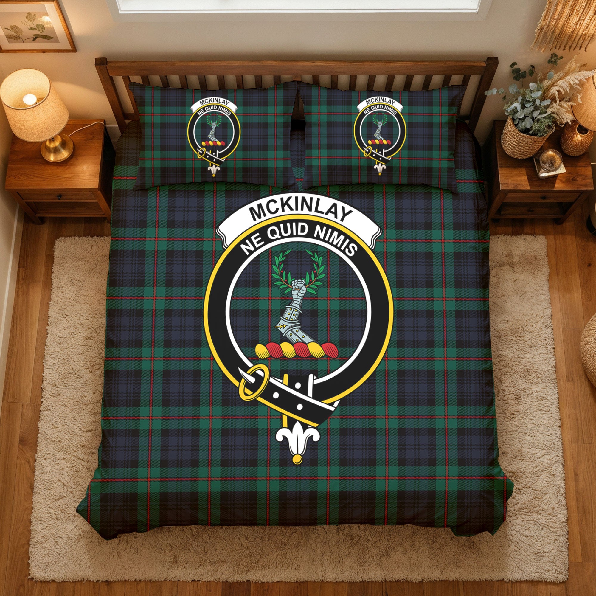 McKinlay Modern Tartan Crest Bedding Set