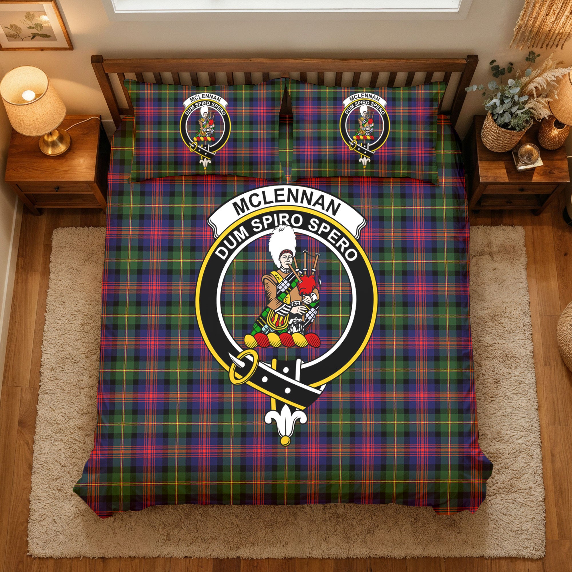 McLennan Modern Tartan Crest Bedding Set