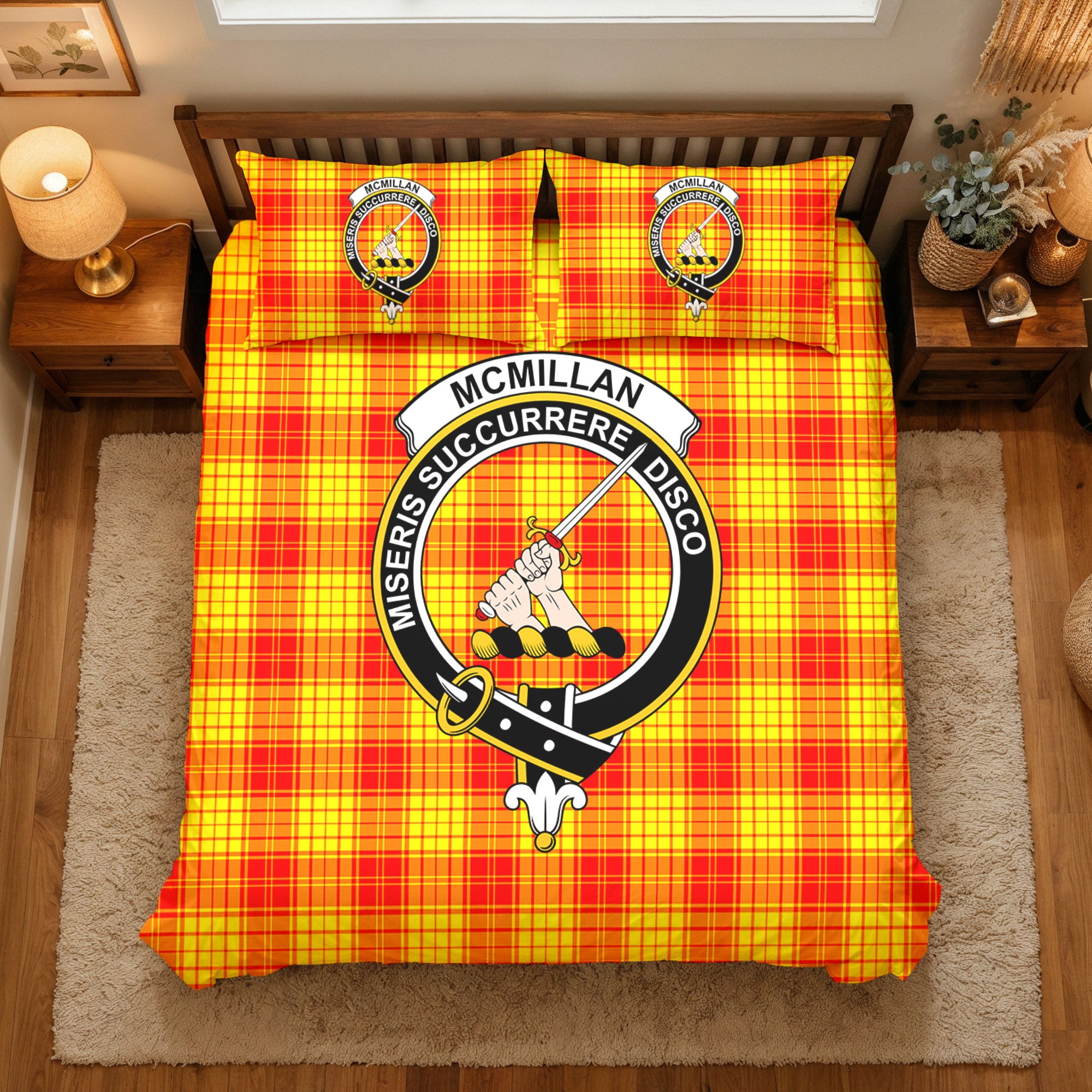 McMillan Clan Tartan Crest Bedding Set