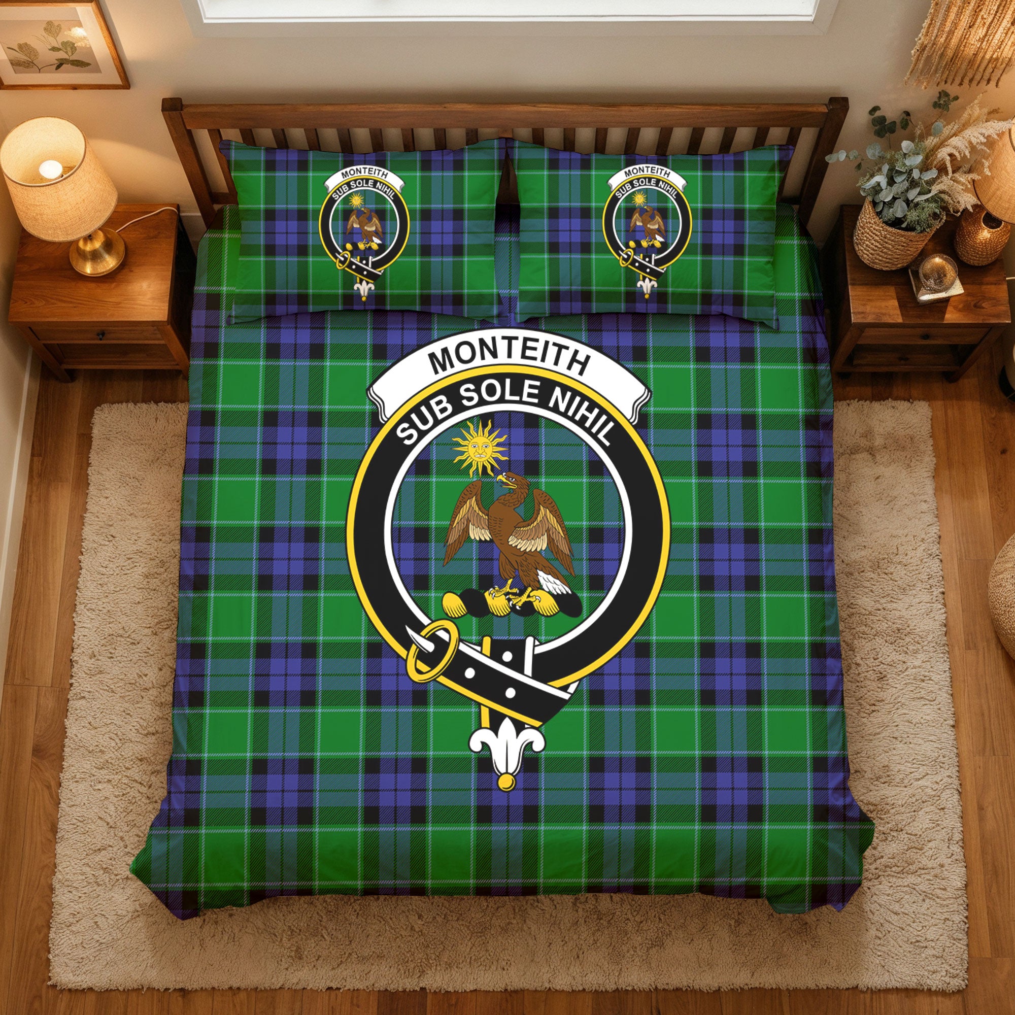 Monteith Tartan Crest Bedding Set