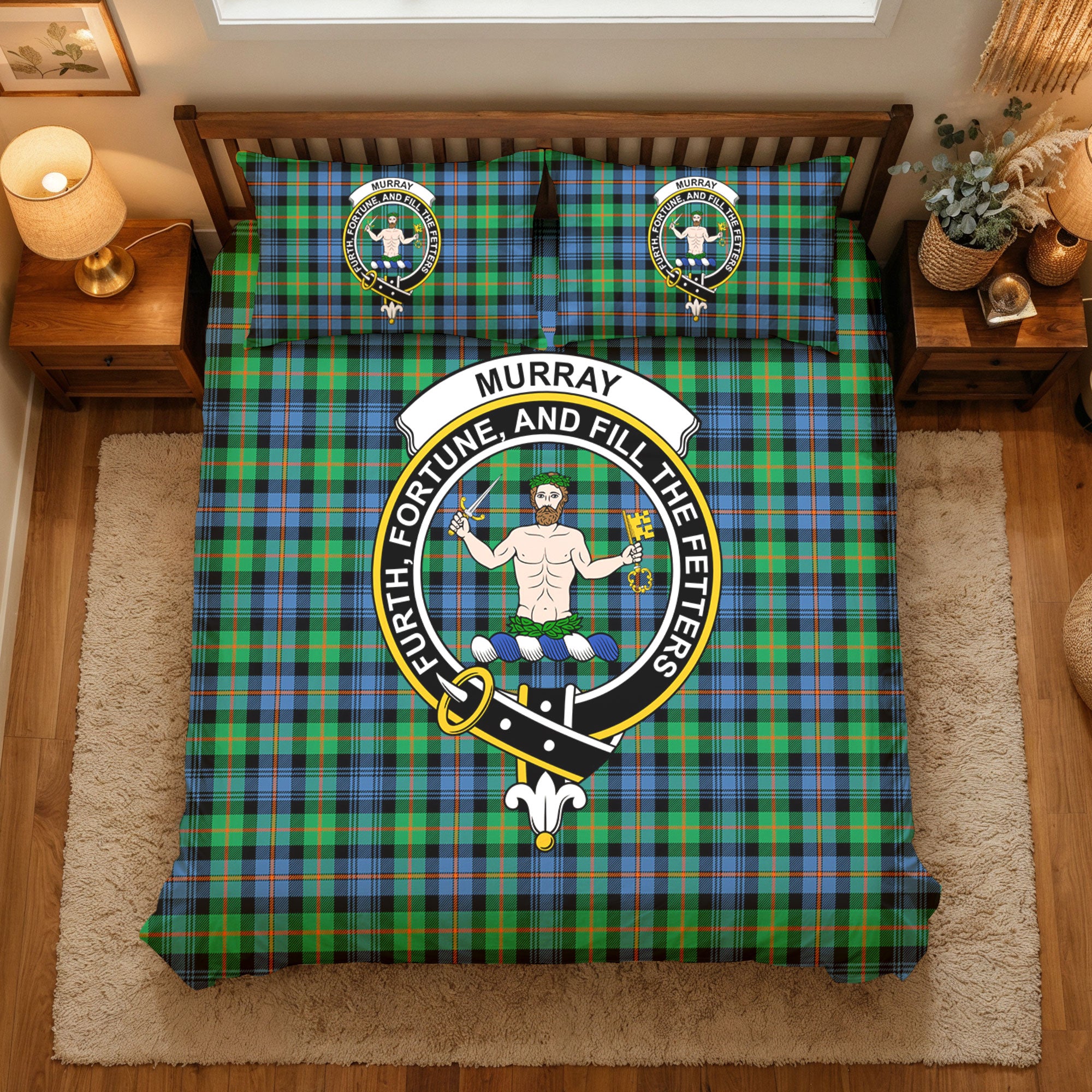 Murray of Atholl Ancient Tartan Crest Bedding Set