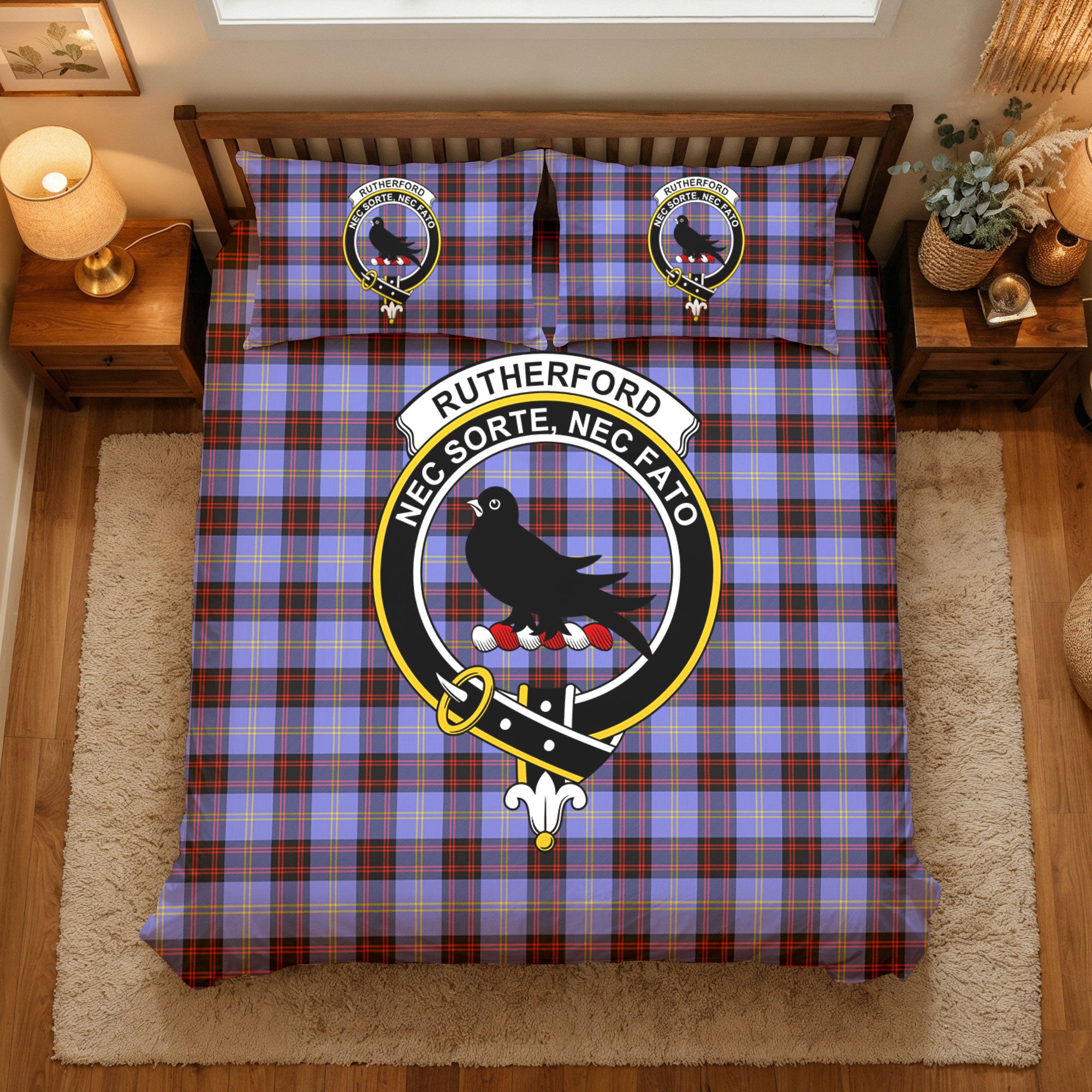 Rutherford Tartan Crest Bedding Set