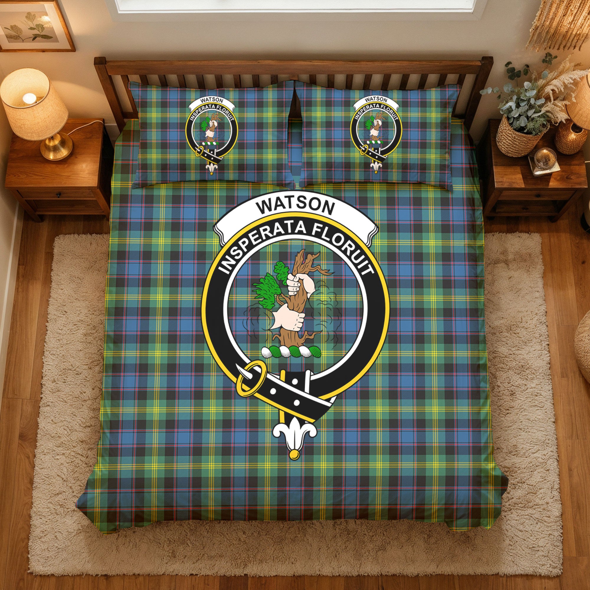 Watson Ancient Tartan Crest Bedding Set