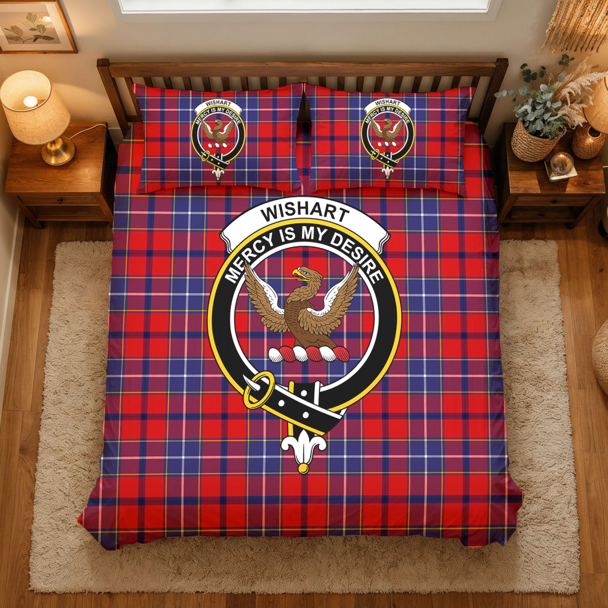 Wishart Dress Tartan Crest Bedding Set